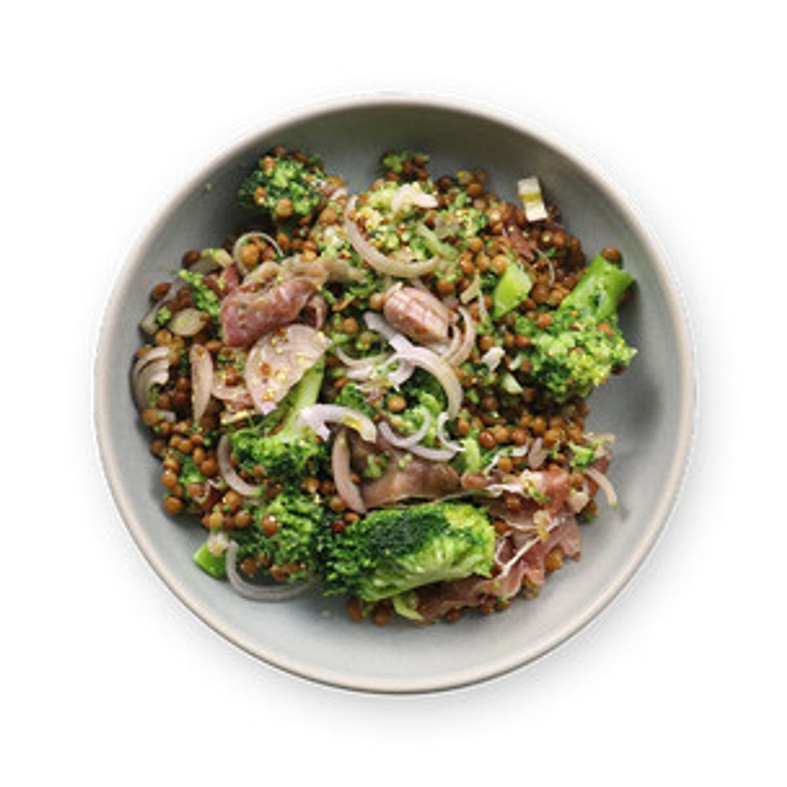 Salade lentilles, brocolis & parma