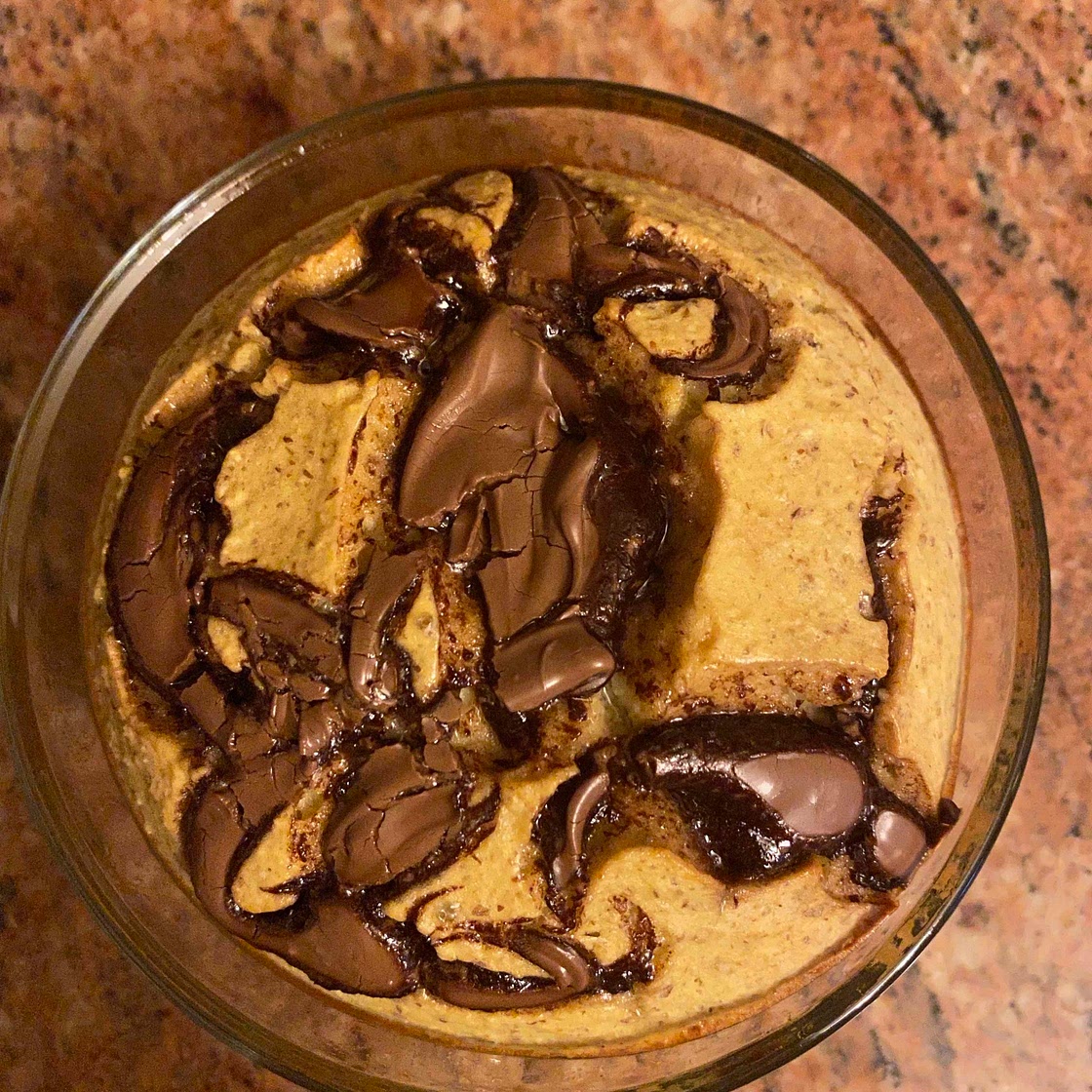 Baked oatmeal w/ Nutella 