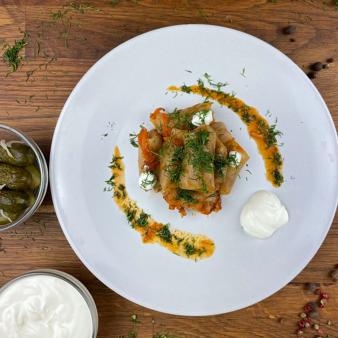 Ukrainian Holubtsi (Cabbage rolls)
