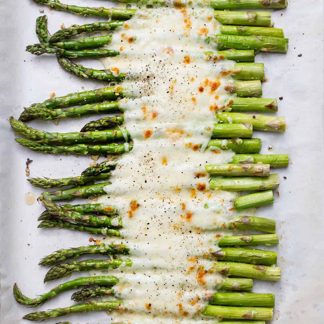Cheesy Oven Roasted Asparagus
