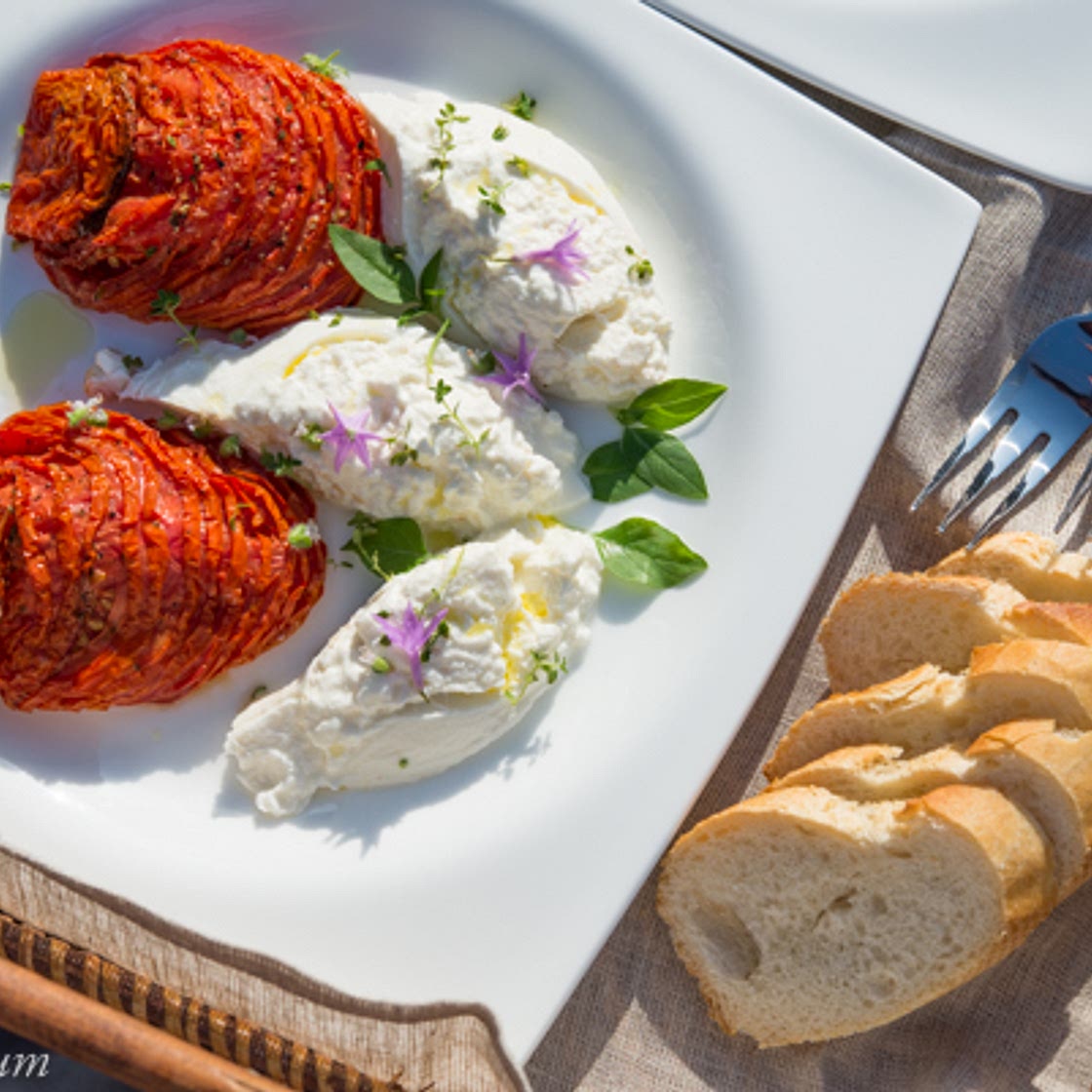 Roasted Tomato and Burrata Salad