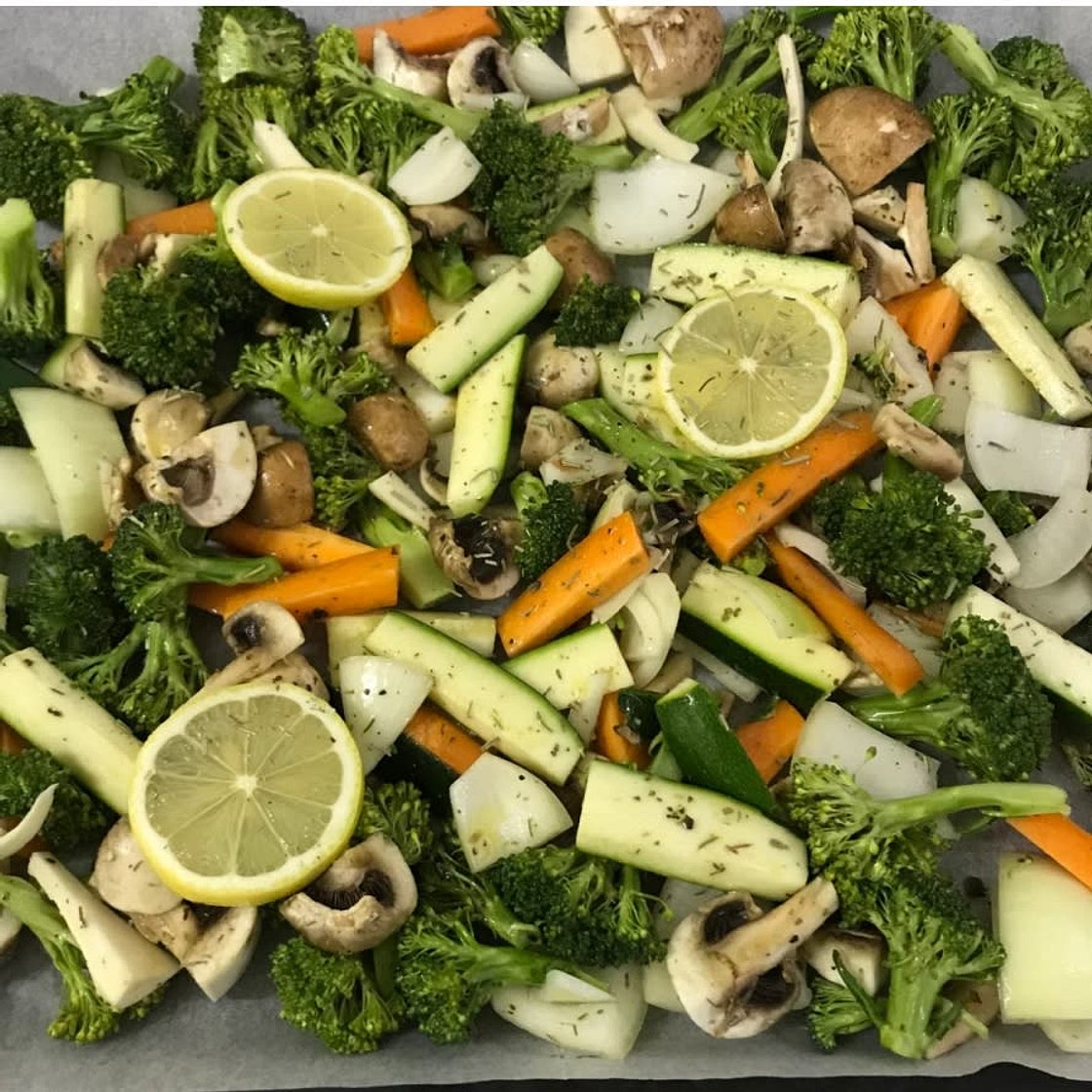Roasted veggie tray