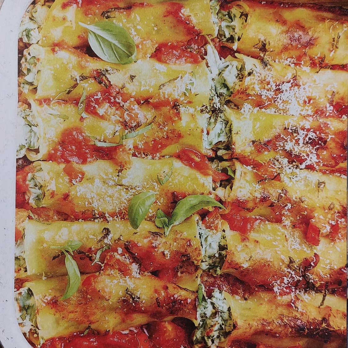 Cannellonis à la ricotta et aux épinards