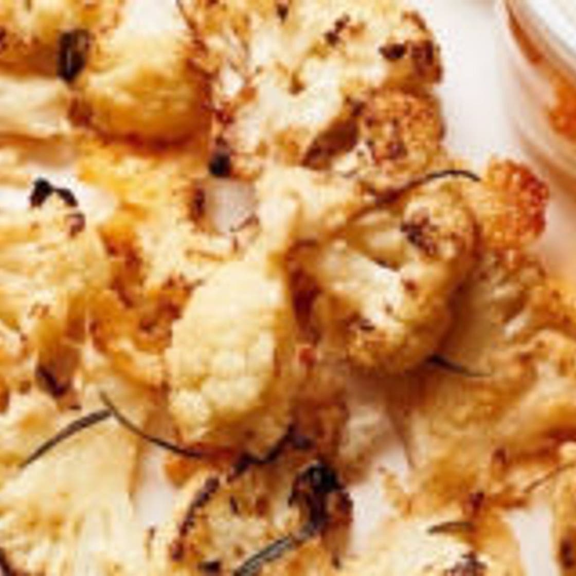Crispy cauliflower and parmesan snack bites