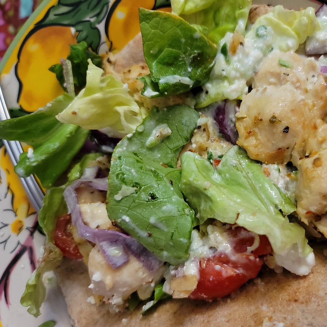 Sheet Pan Chicken Gyros with Feta Tzatziki