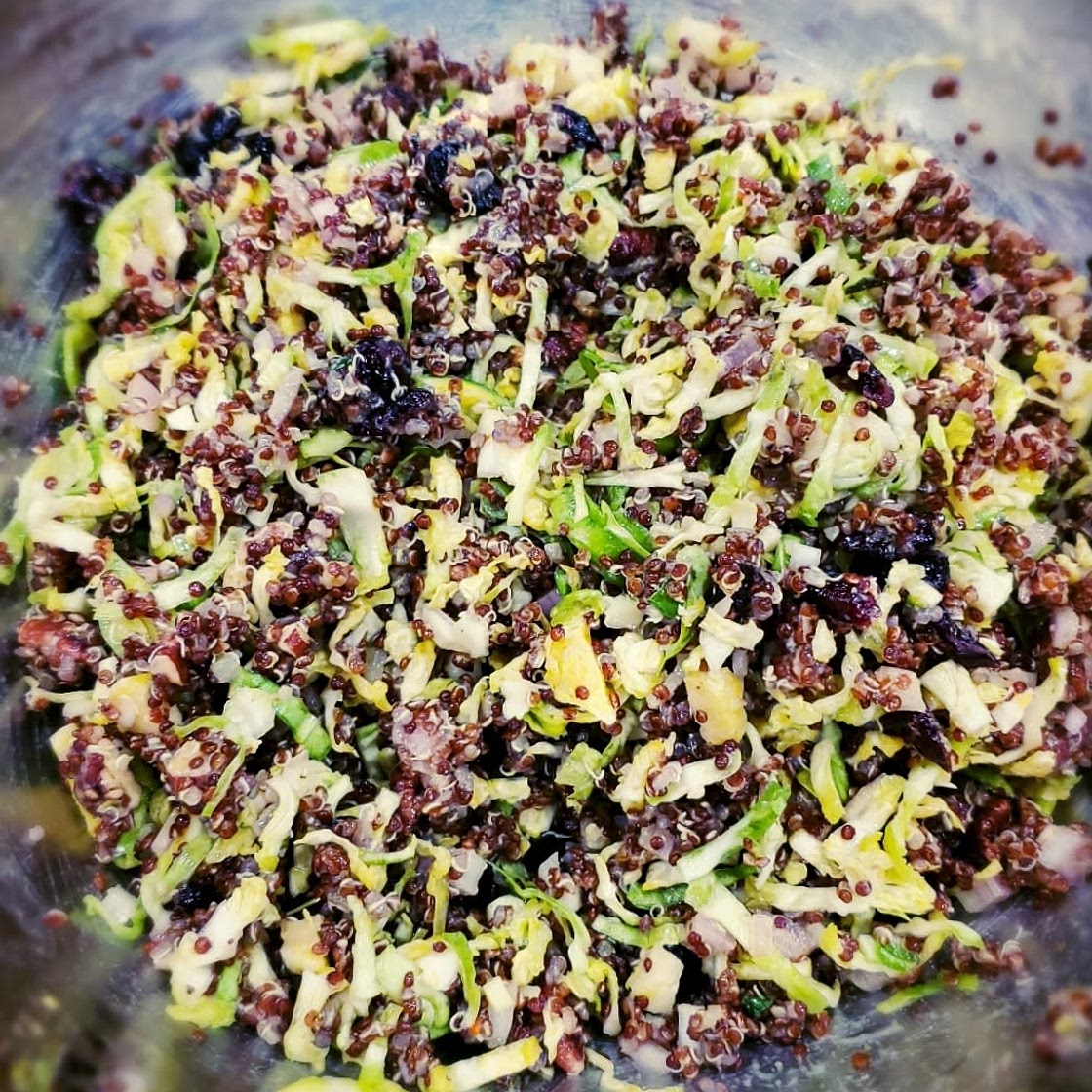 Brussels Sprouts, Cranberry and Quinoa Salad