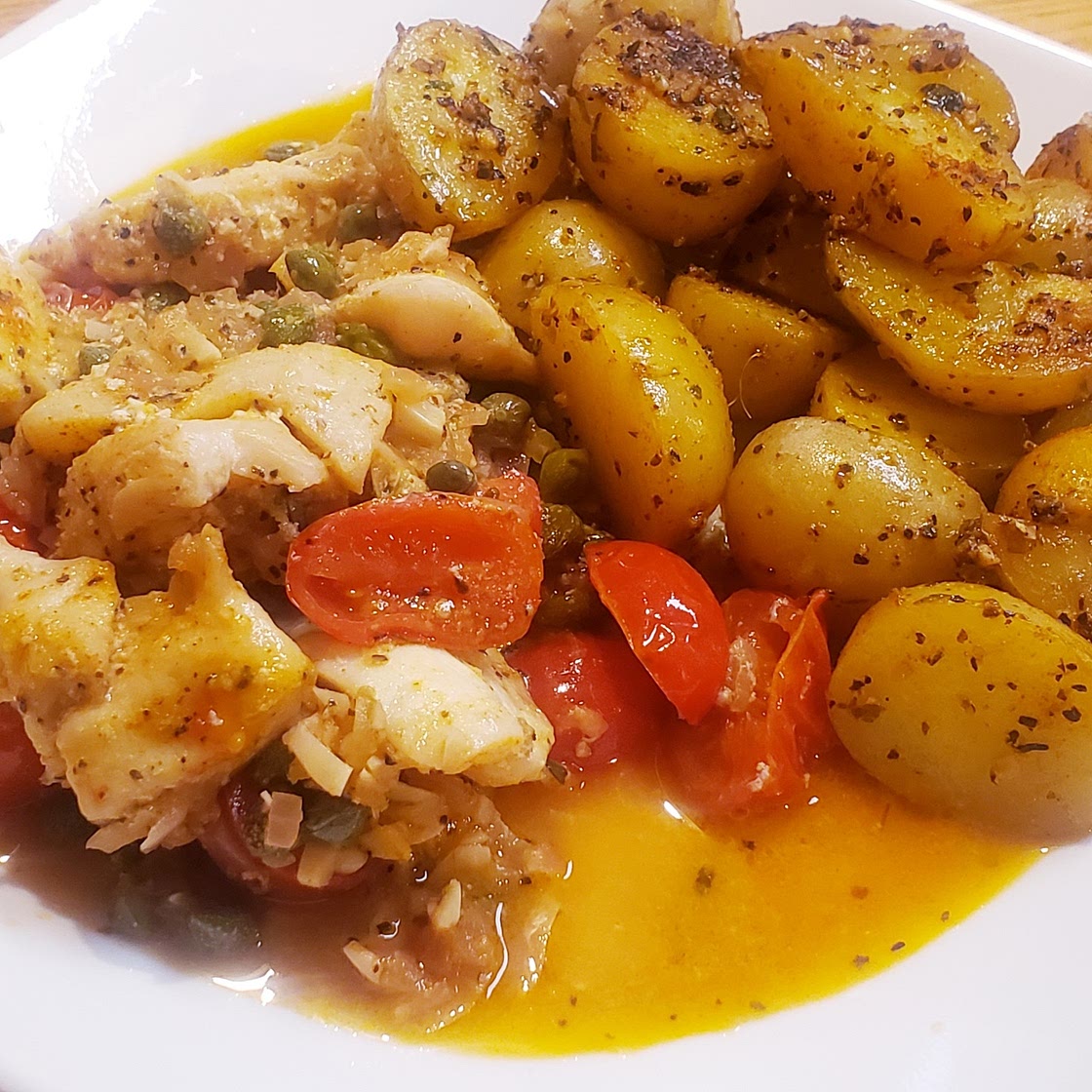 Halibut Cheek Hobo Meal