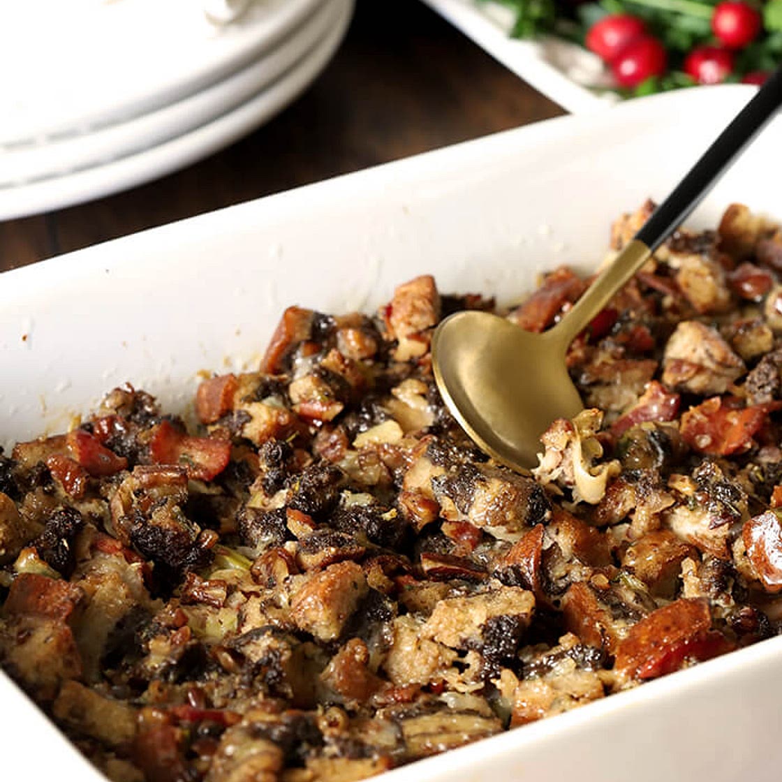 Pumpernickel and Rye Dressing with Bourbon