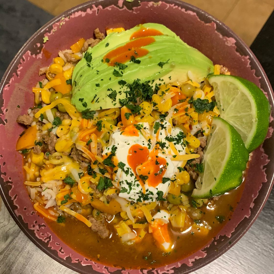 Buffalo Sweet Potato & Cauliflower Soup (Instant Pot)