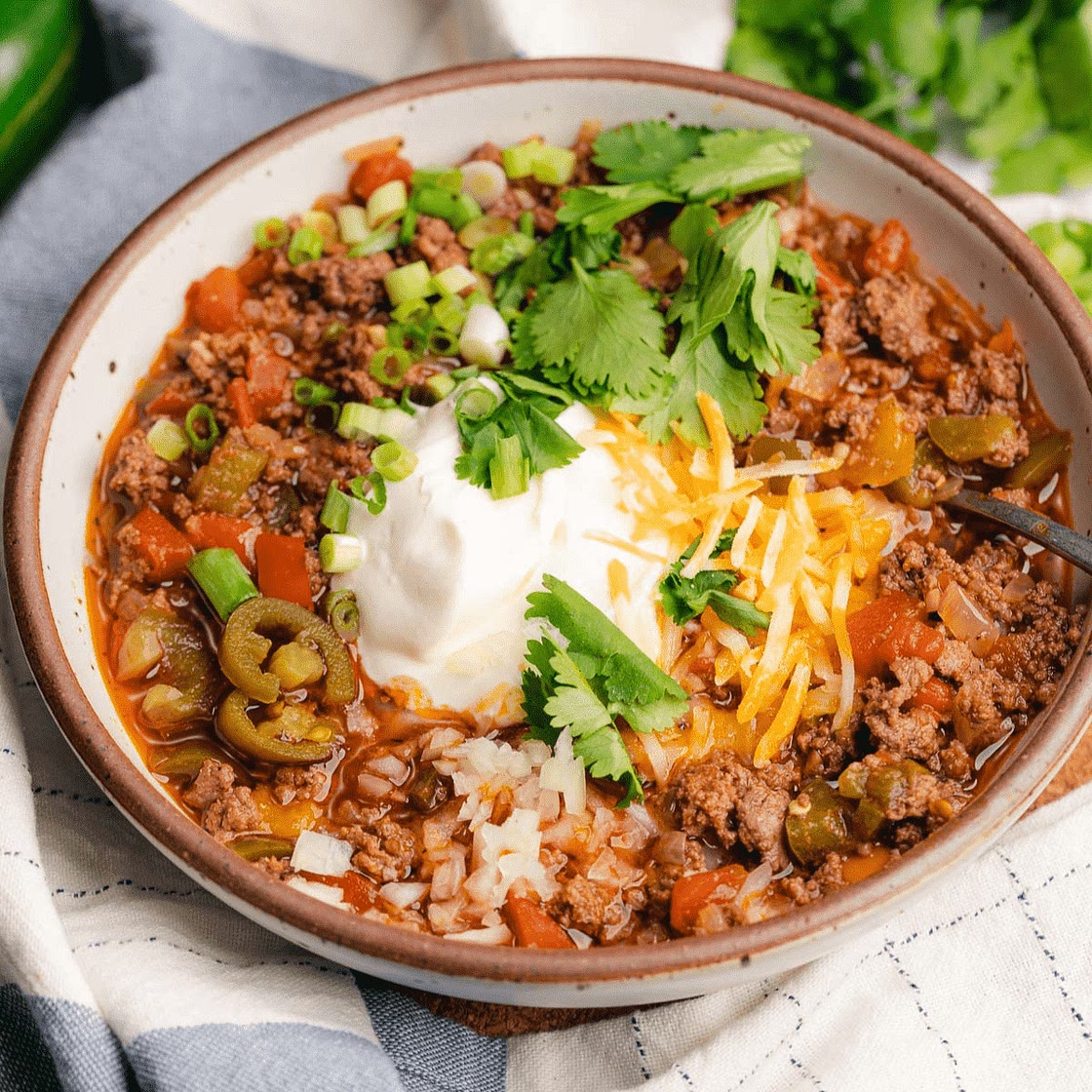 Beanless Chili (Low Carb Recipe)