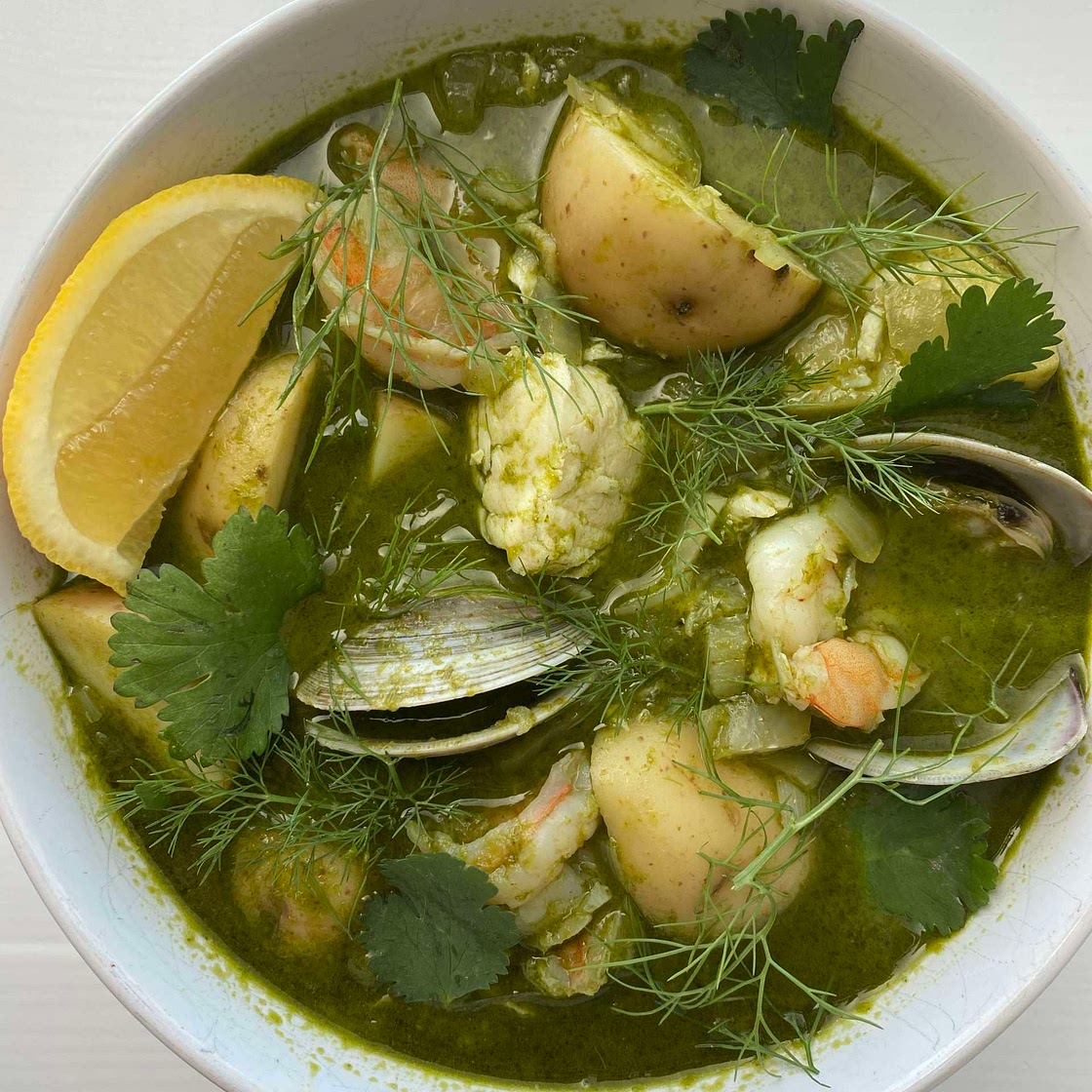 Herby seafood stew 