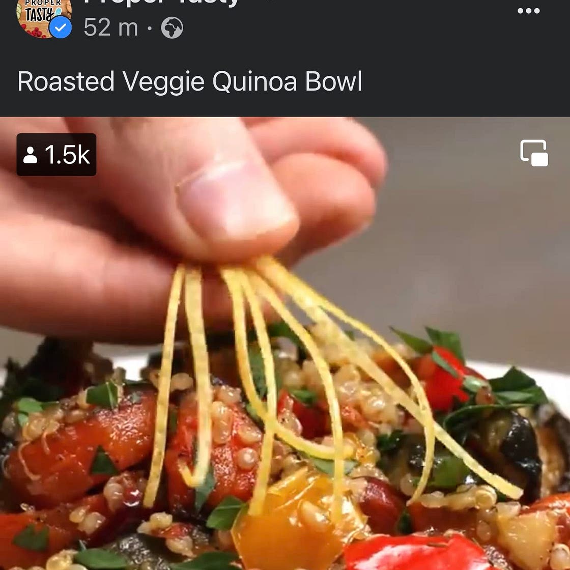 Roasted veggie quinoa bowl