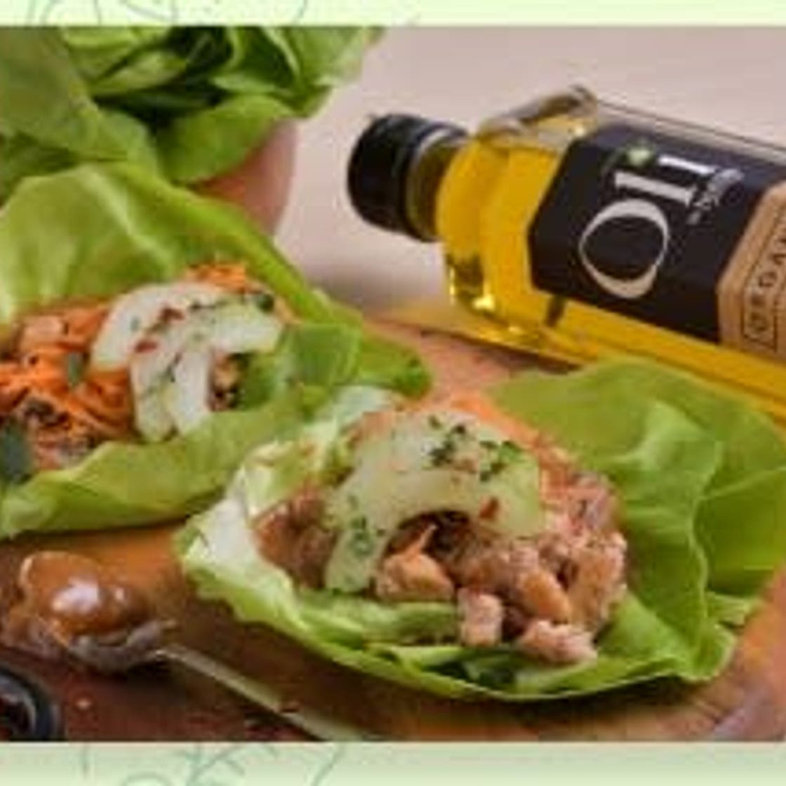 TACOS DE LECHUGA CON POLLO TERIYAKI