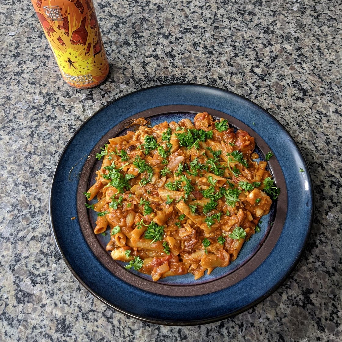 One Pot “Chicken Parm” Pasta