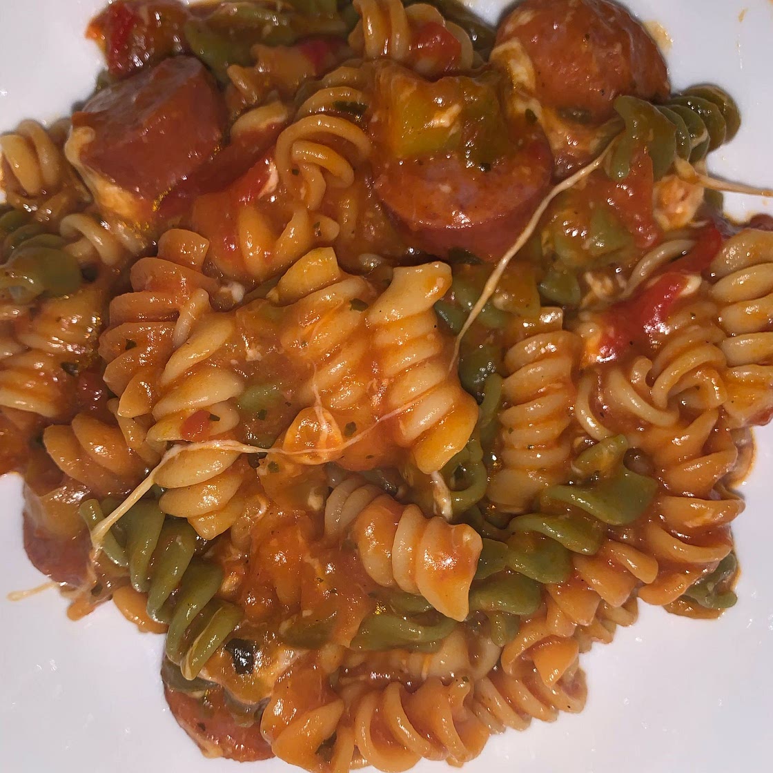 Smoked Sausage and Peppers Pasta