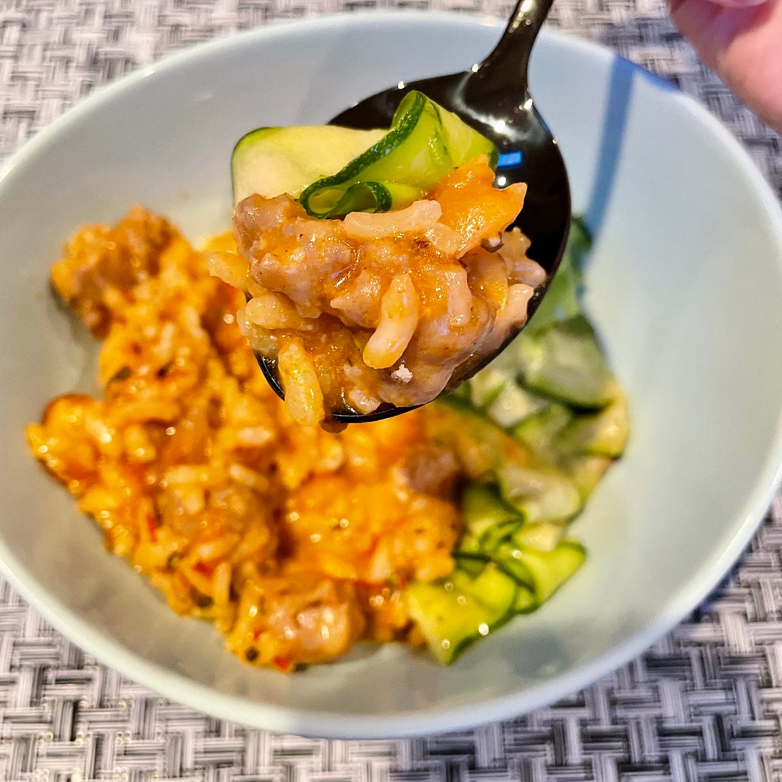 Sweet Italian sausage and tomato risotto 🍅