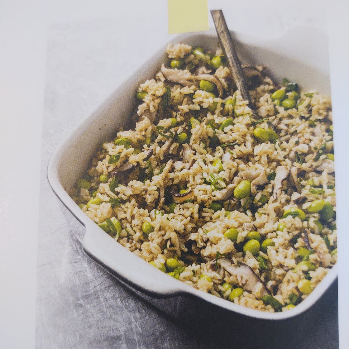 Baked Brown Rice with Shiitakes and Edamame p124
