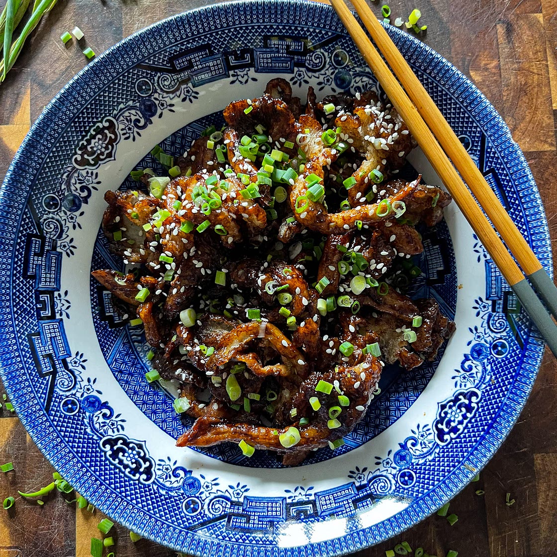Sticky Asian Mushrooms