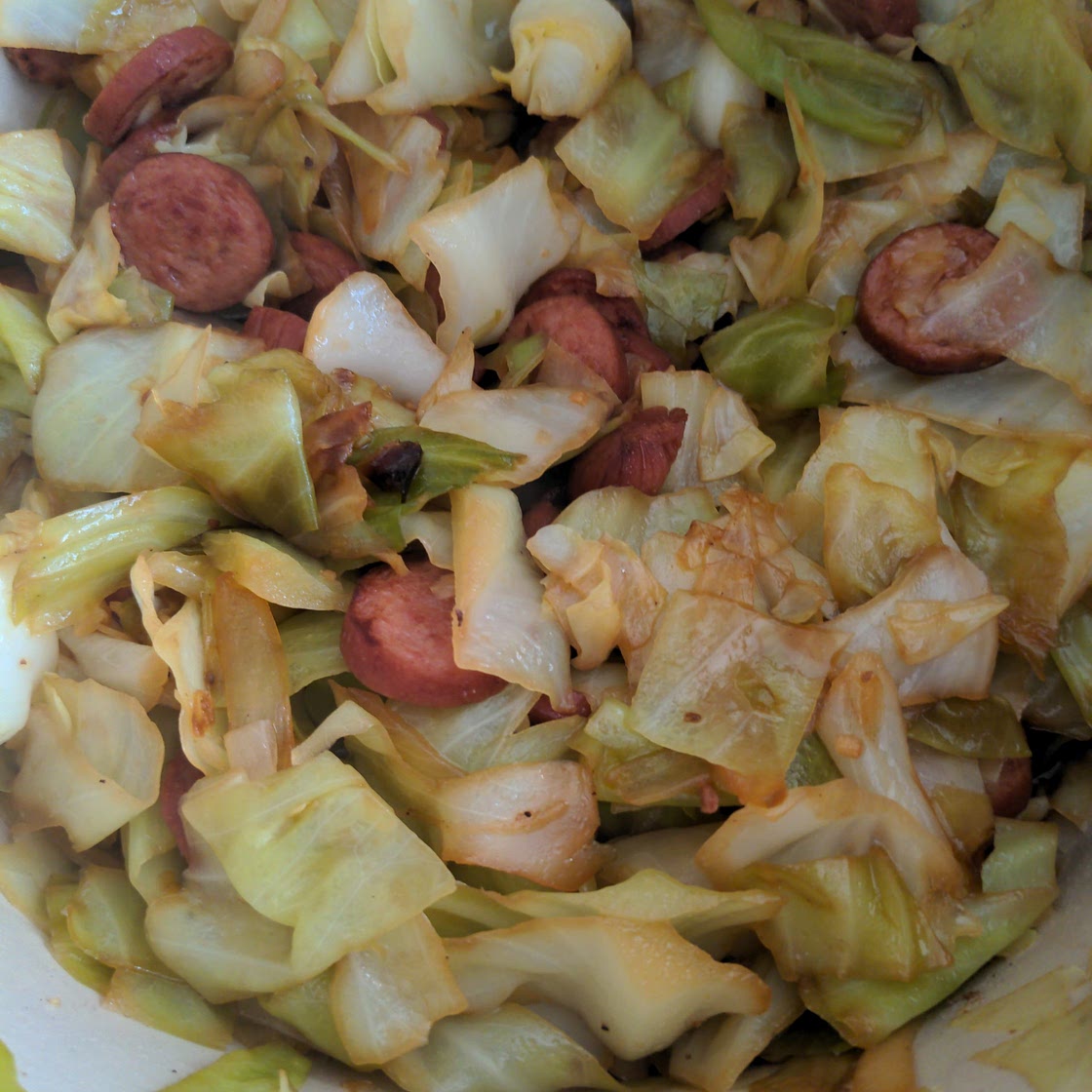 Fried Cabbage with Sausage