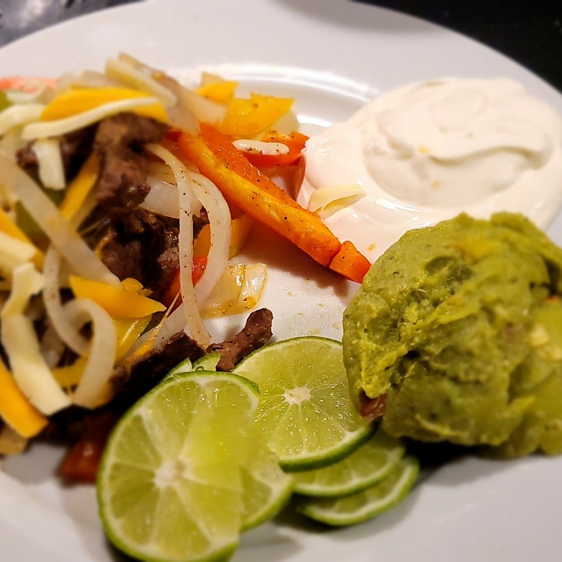 Easy steak fajitas