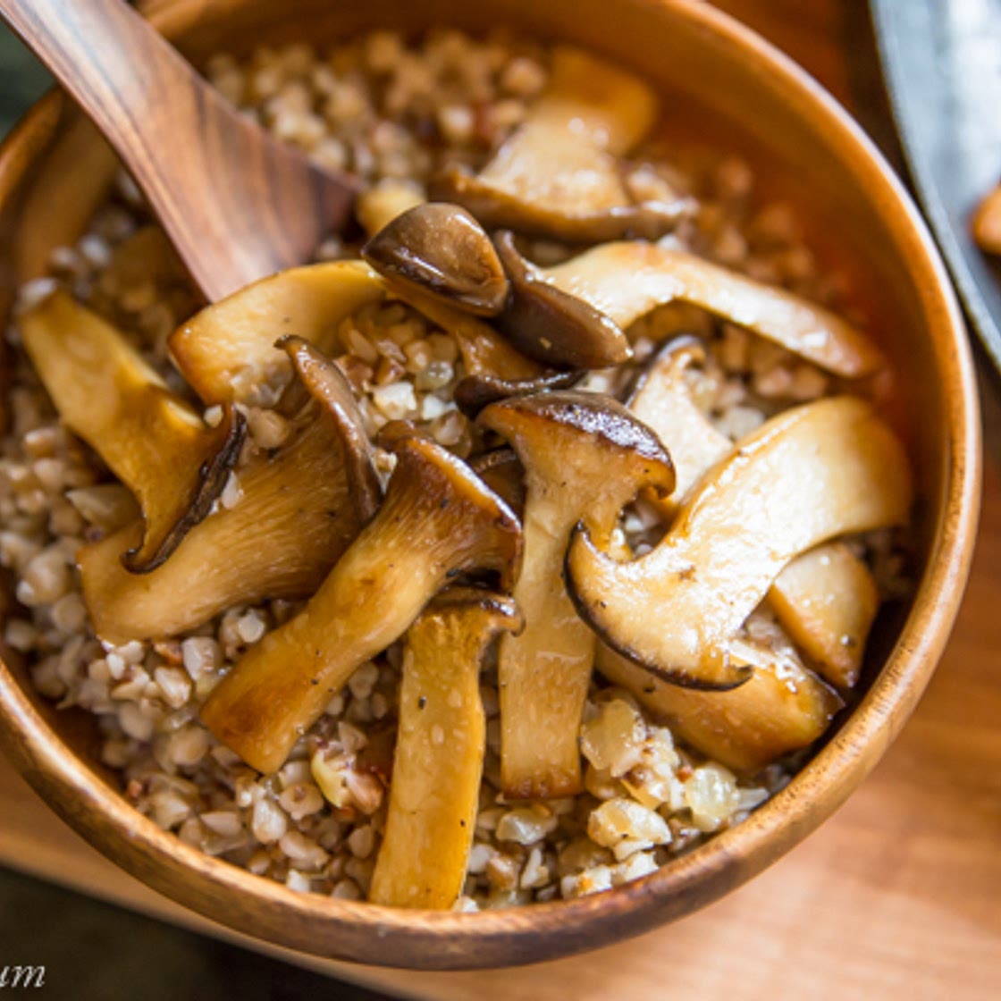 Buckwheat with King Trumpet Mushrooms