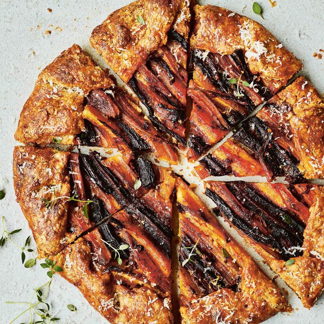 Roasted Carrot & Harissa Galette