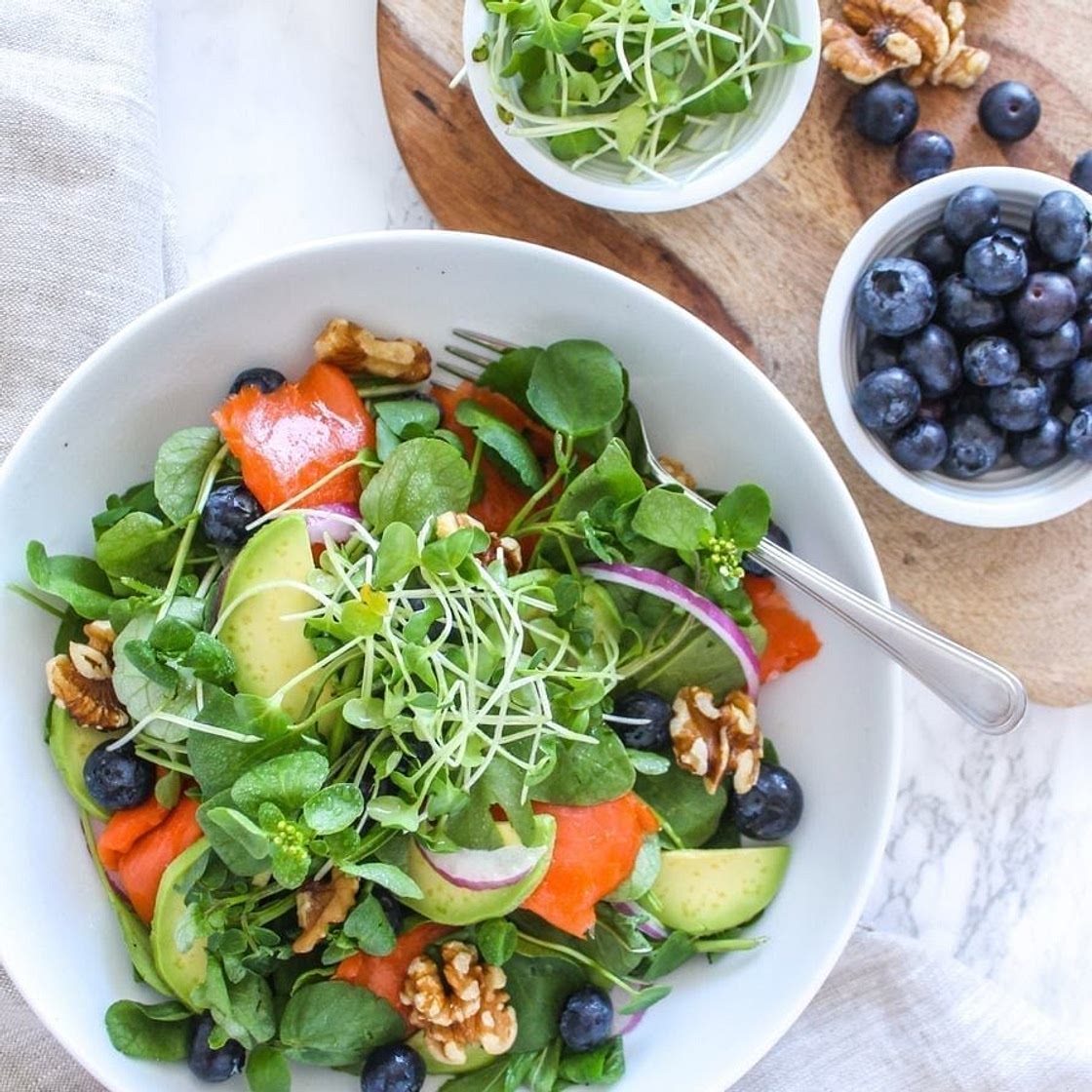 Anti-Inflammatory Blueberry Salmon Power Salad