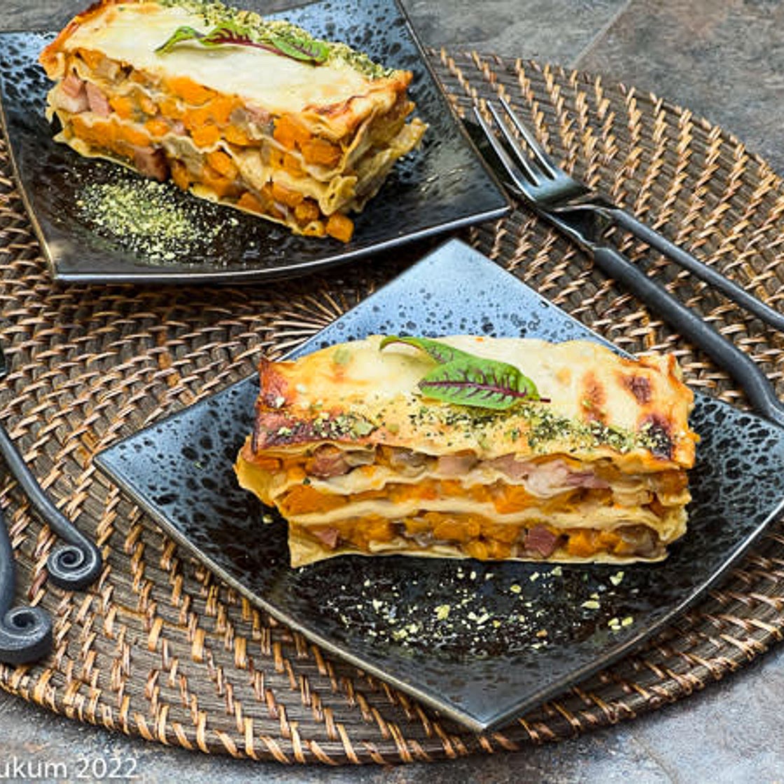 Lasagne with Butternut Squash and Ham