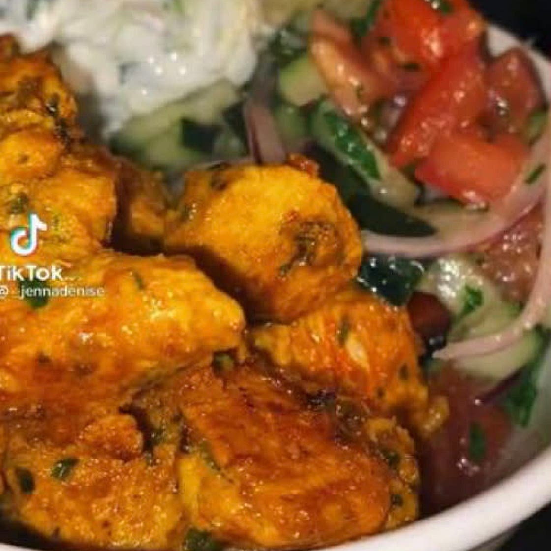 Halal chicken and rice bowls 
