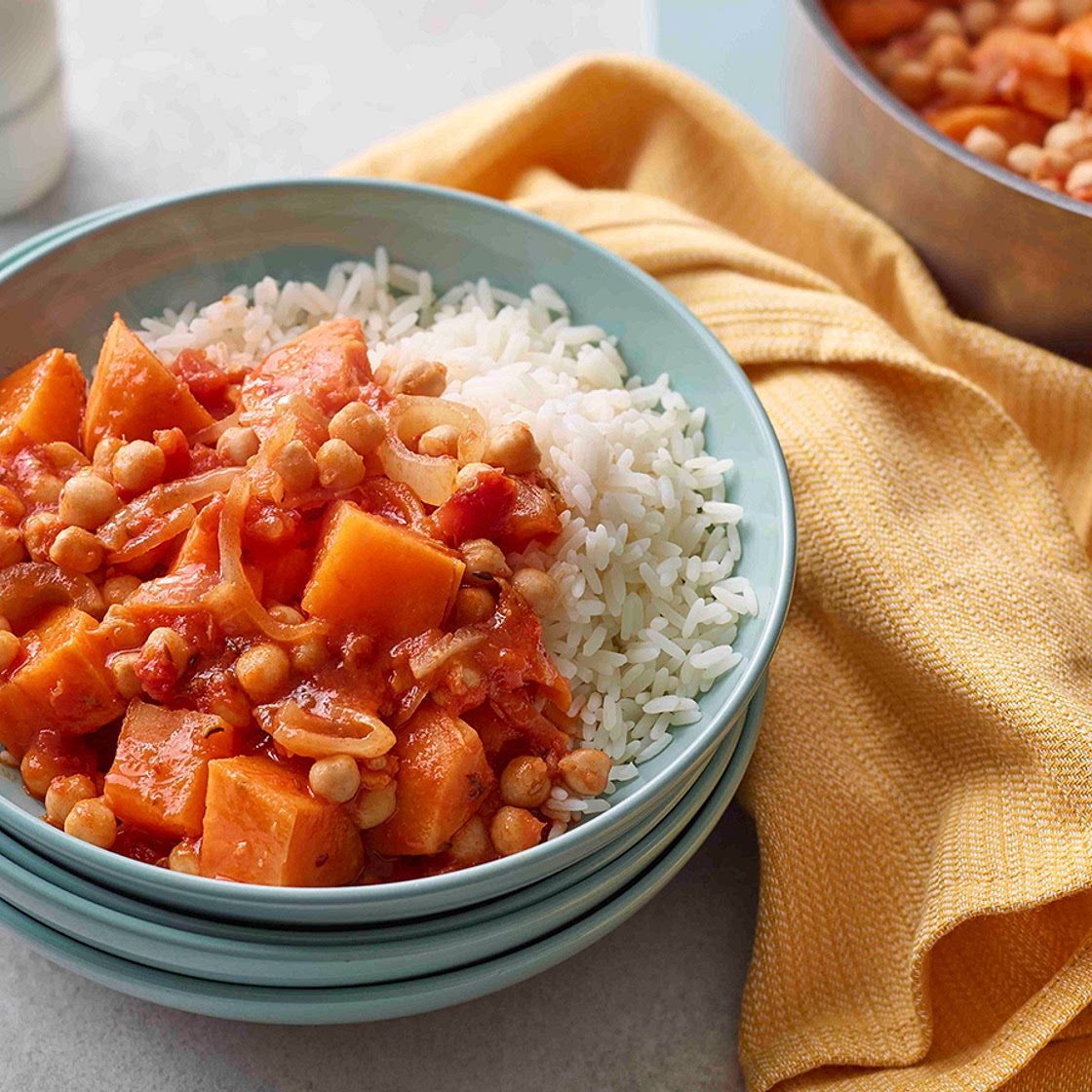 Sweet potato and chickpea curry
