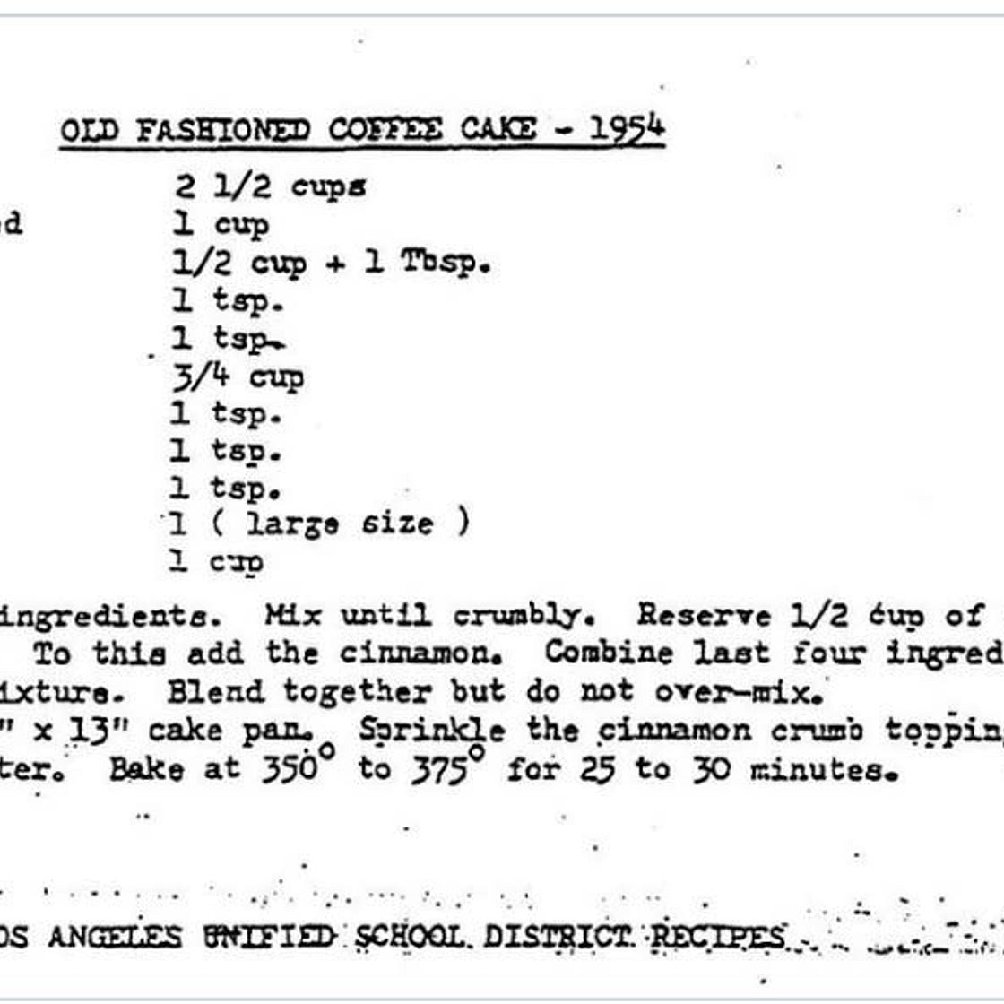 Old fashioned coffee cake
