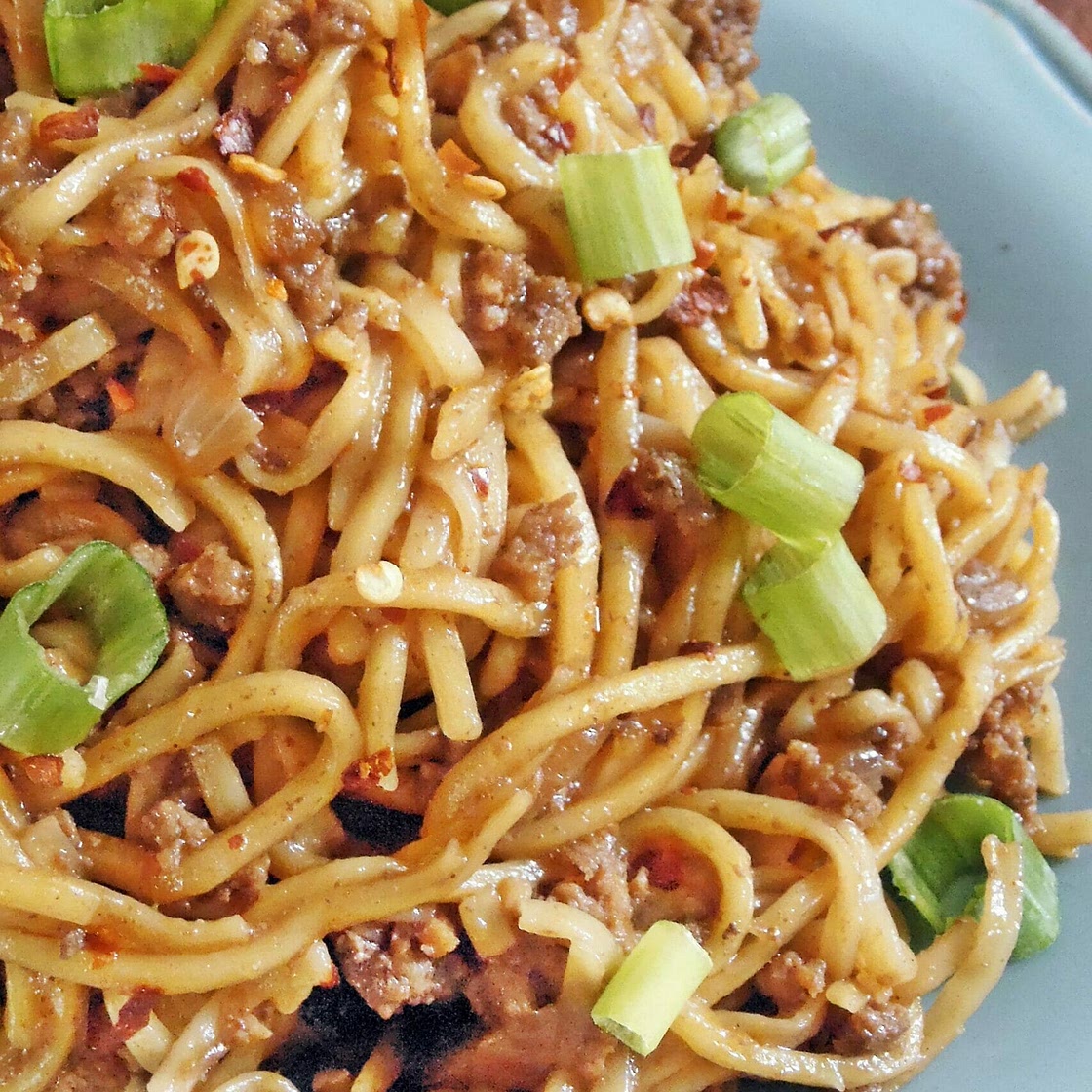 Szechuan Noodles With Spicy Beef and Onion Sauce Recipe
