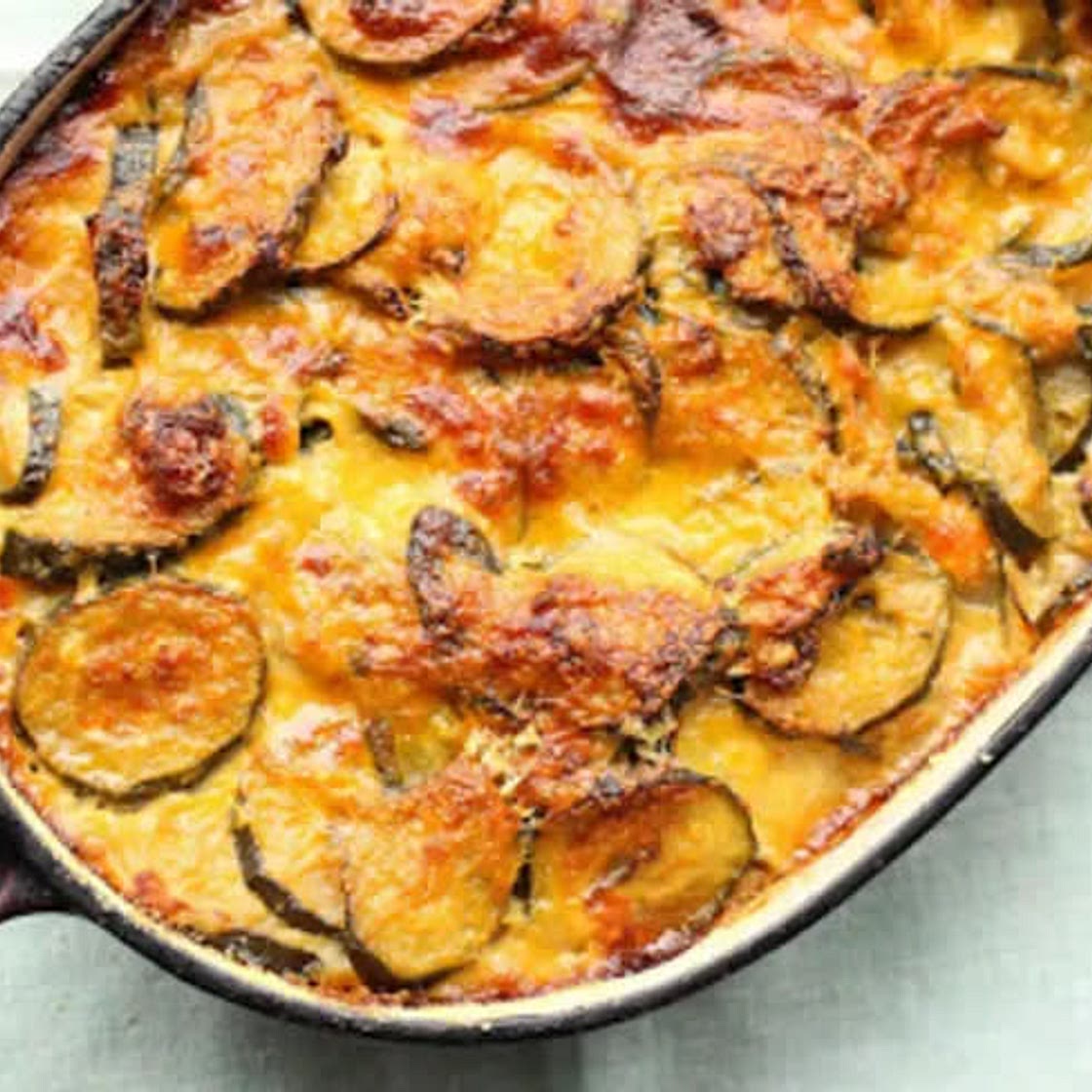 Gratin de courgettes à la mimolette