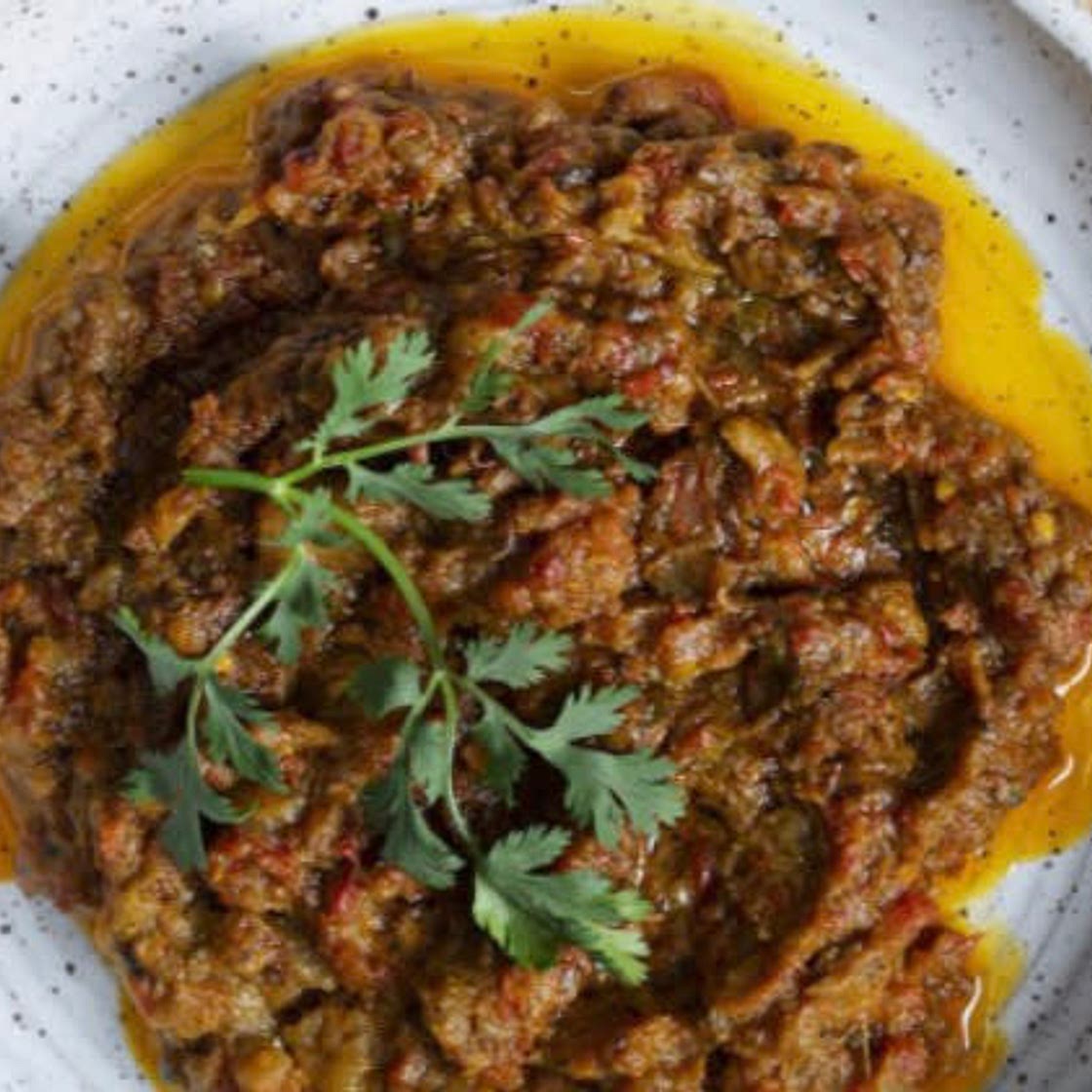 Madhur Jeffery’s Baingan Bharta