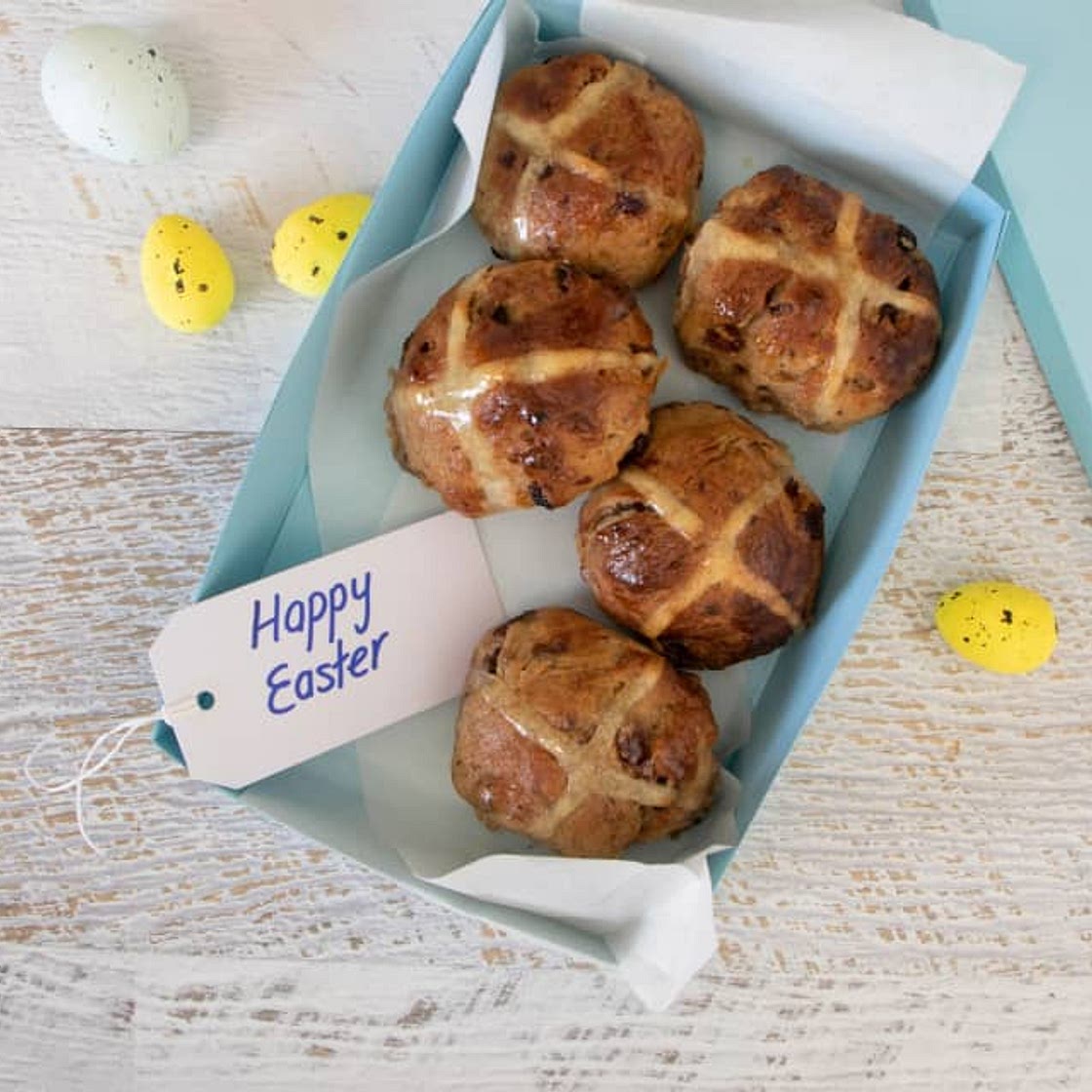 Brioche hot cross buns