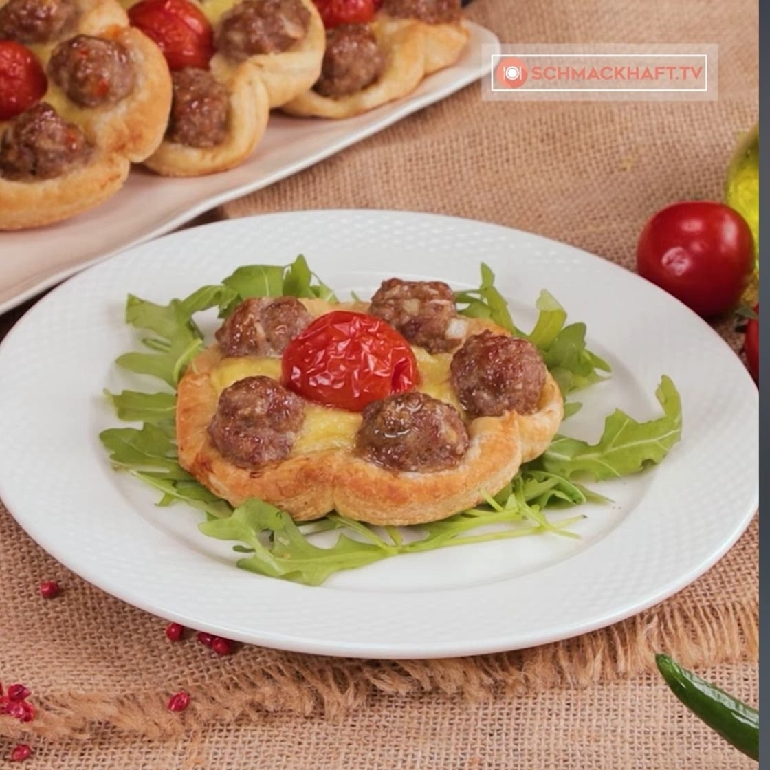 Hackfleisch-Blume