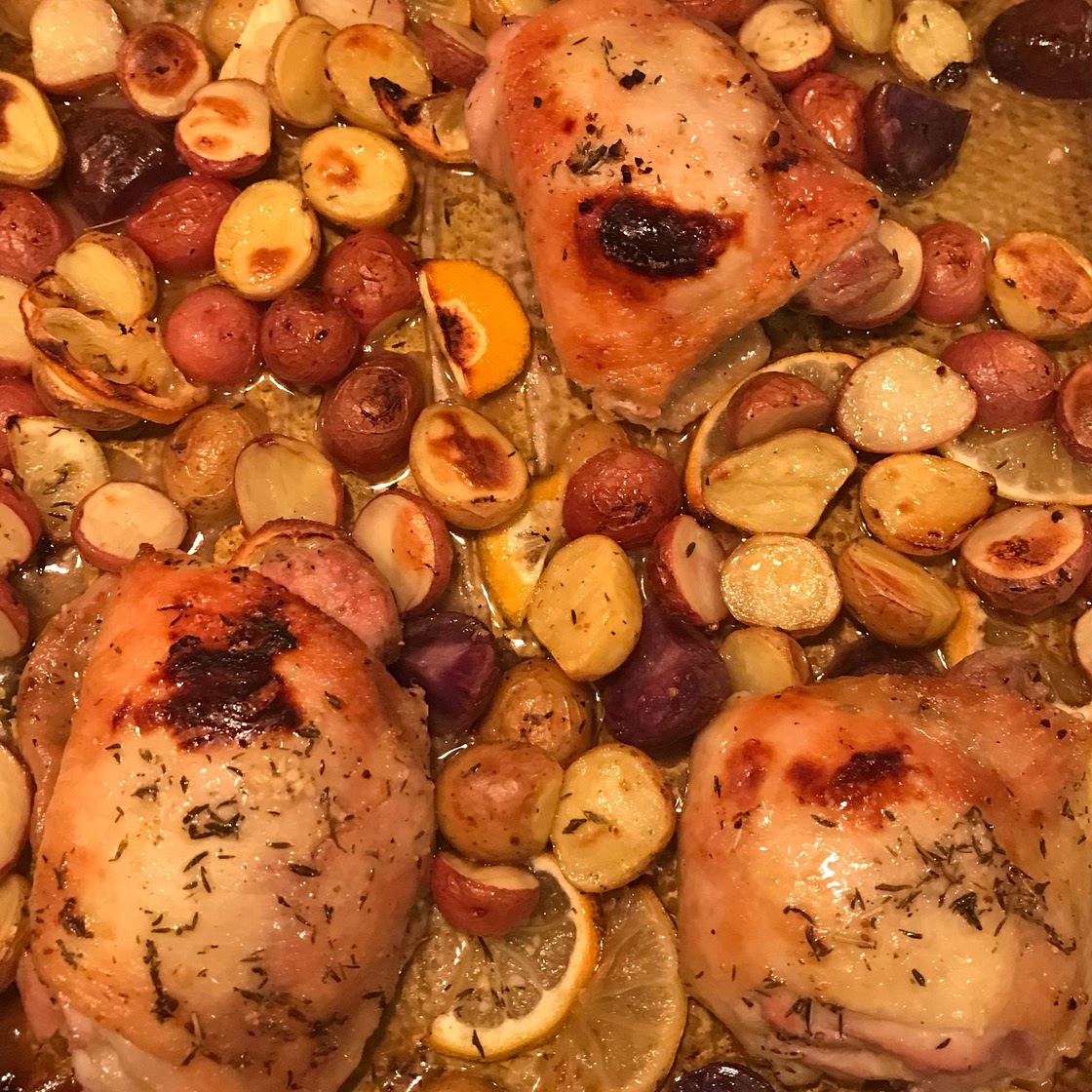 Sheet-Pan Lemon Garlic Chicken