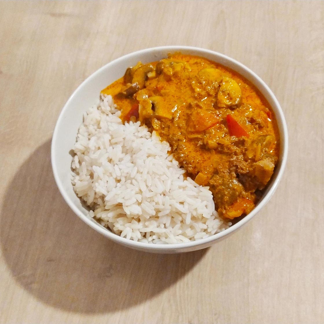Mushroom Curry with Rice