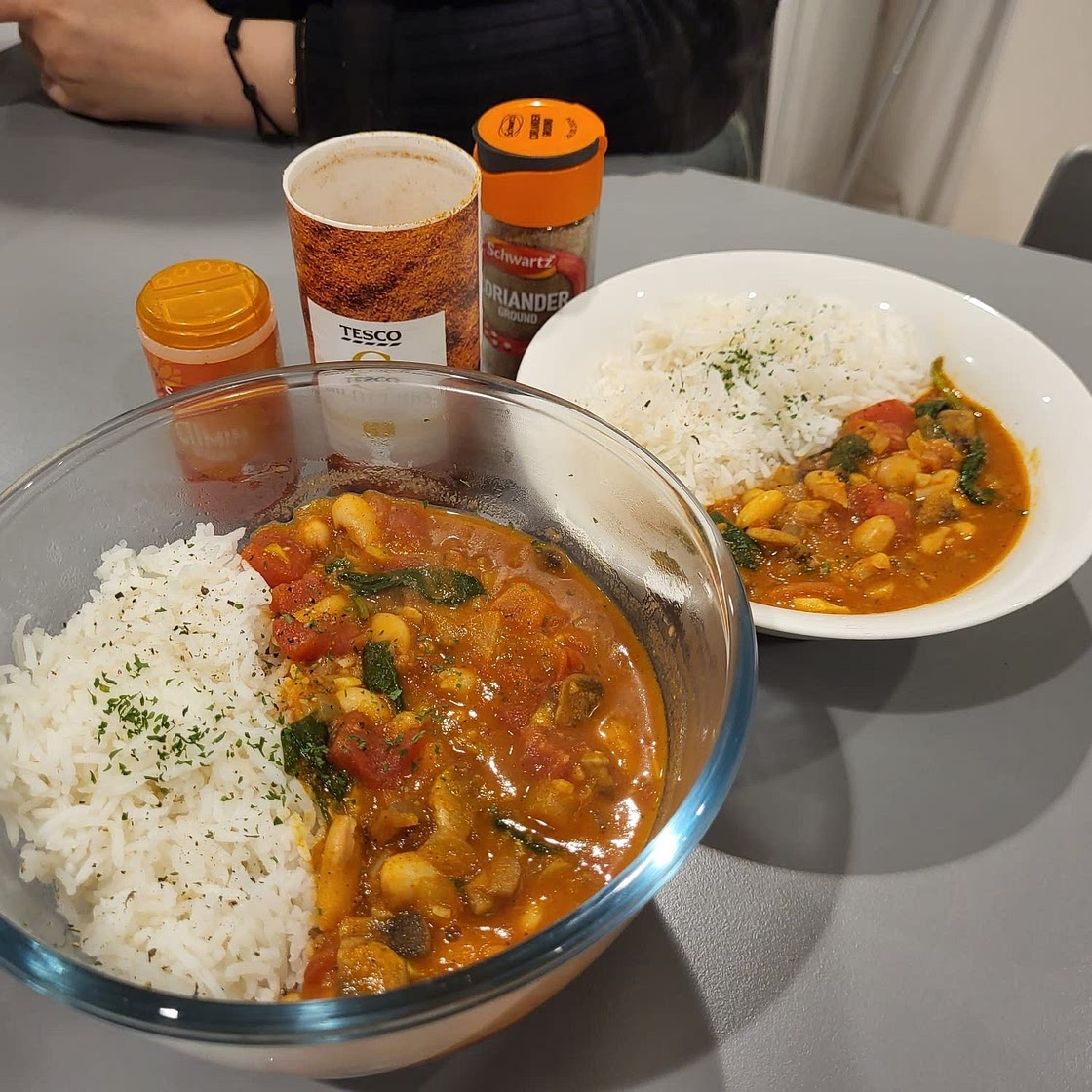 Mushroom & Kidney Bean Coconut Curry