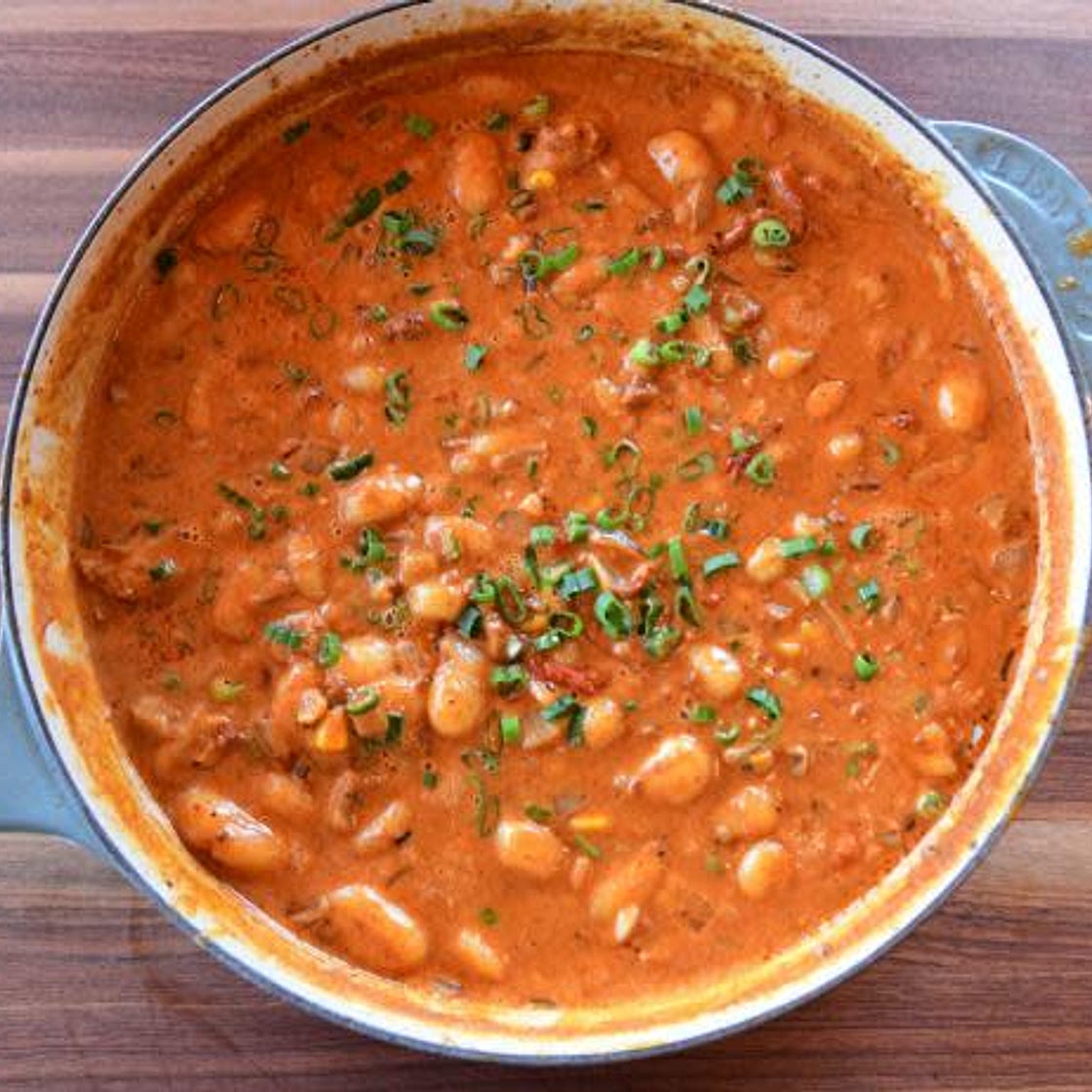 Chorizo with Gnocchi and Roasted Corn and Peppers