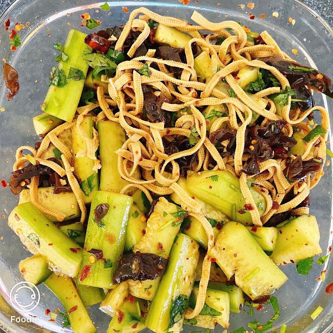 Cucumber and Wood Ear Sesame Oil Salad
