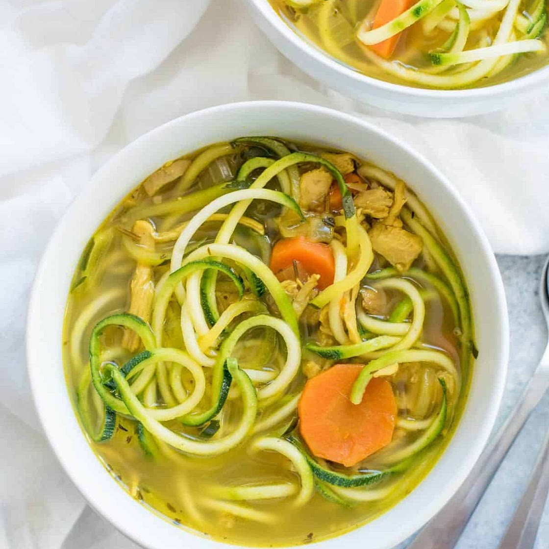 Anti-Inflammatory Turmeric Chicken Zoodle Soup