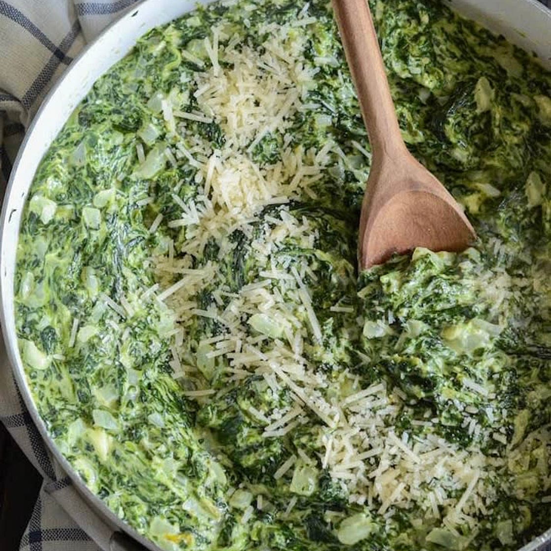 Steakhouse Style Creamed Spinach 
