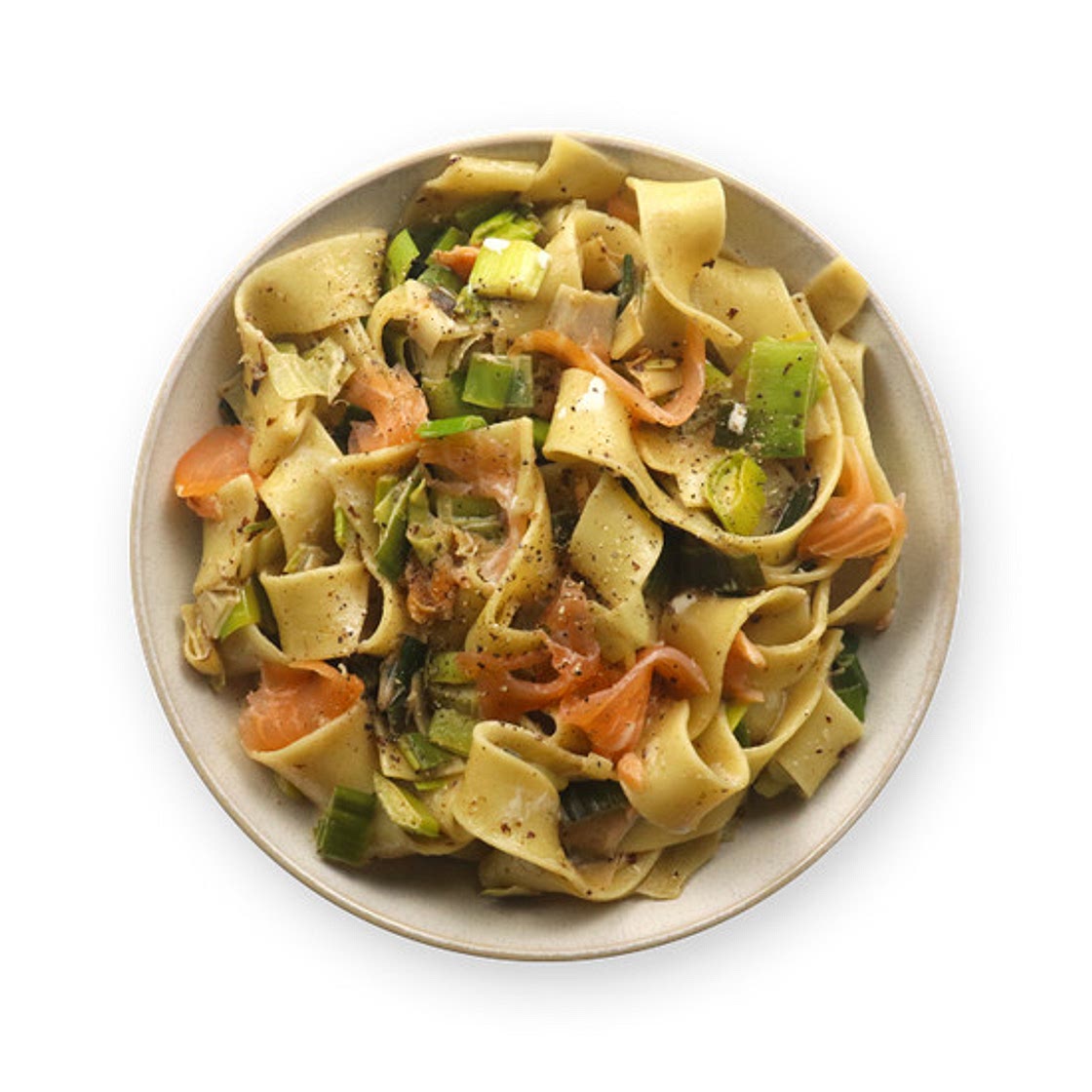 Pappardelle saumon & poireaux