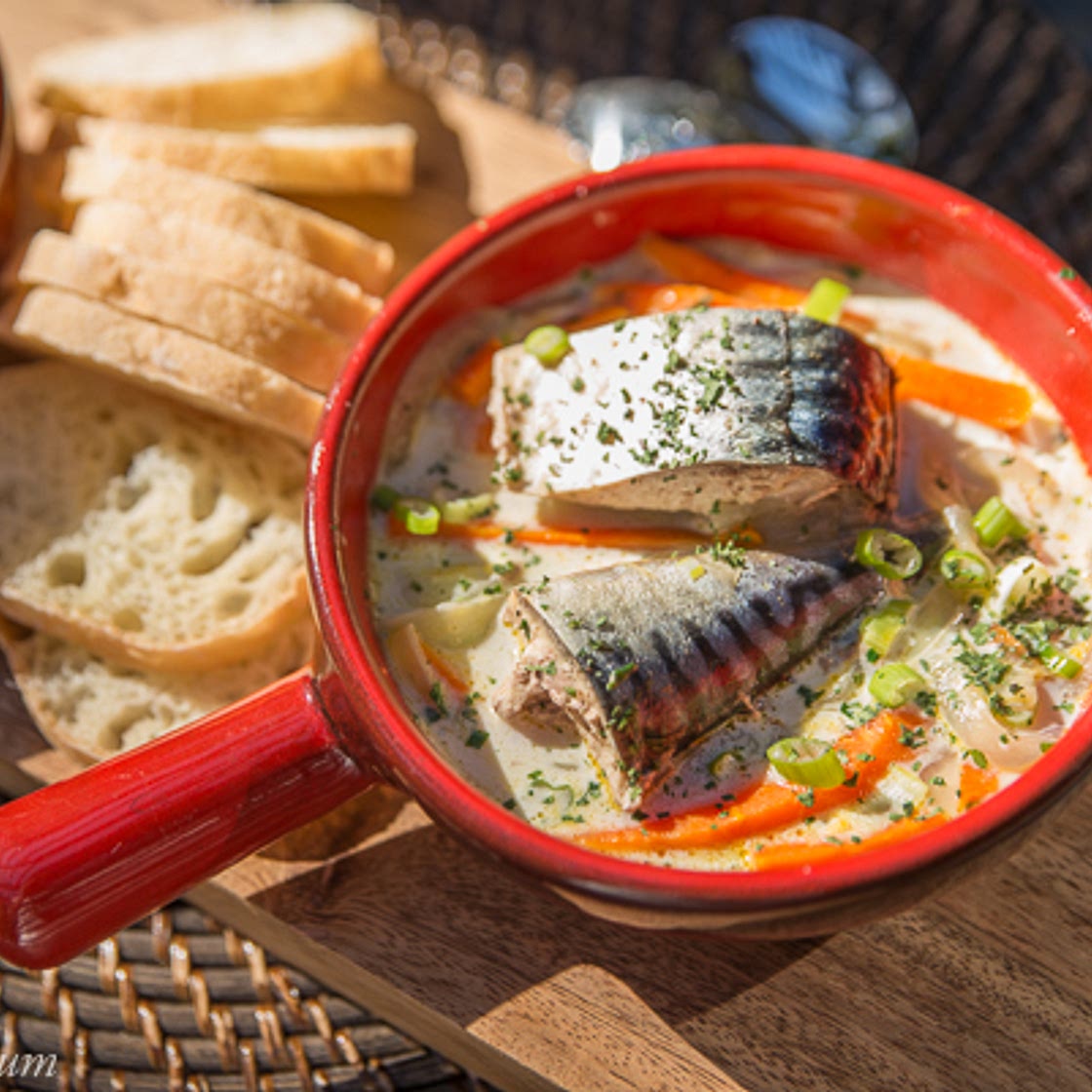 Creamed Mackerel with Vegetables