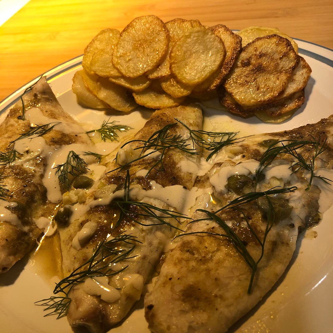 Baked sole fillets