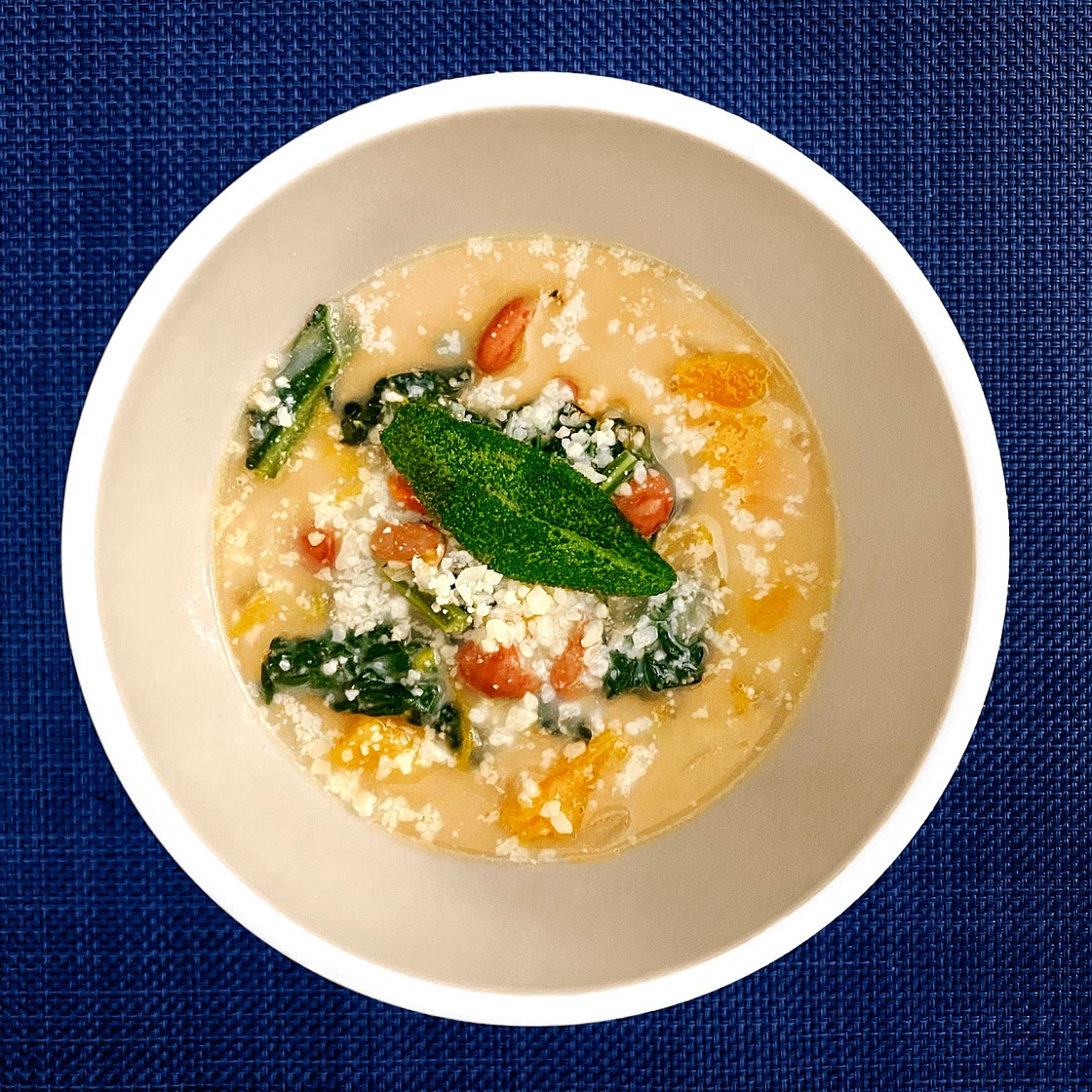 Borlotti Bean, Chard, Butternut Squash Soup
