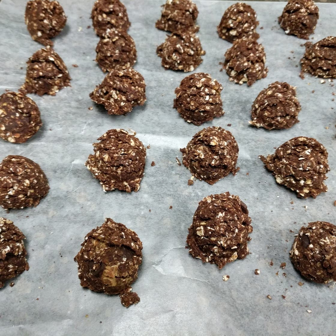 Peanut butter chocolate protein bites