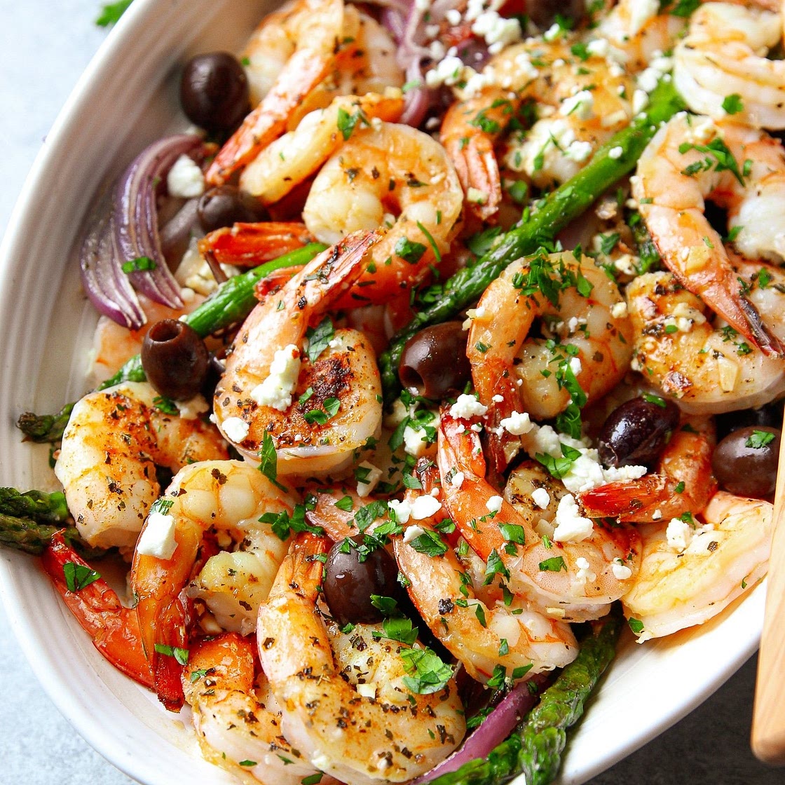 Sheet-Pan Mediterranean Shrimp