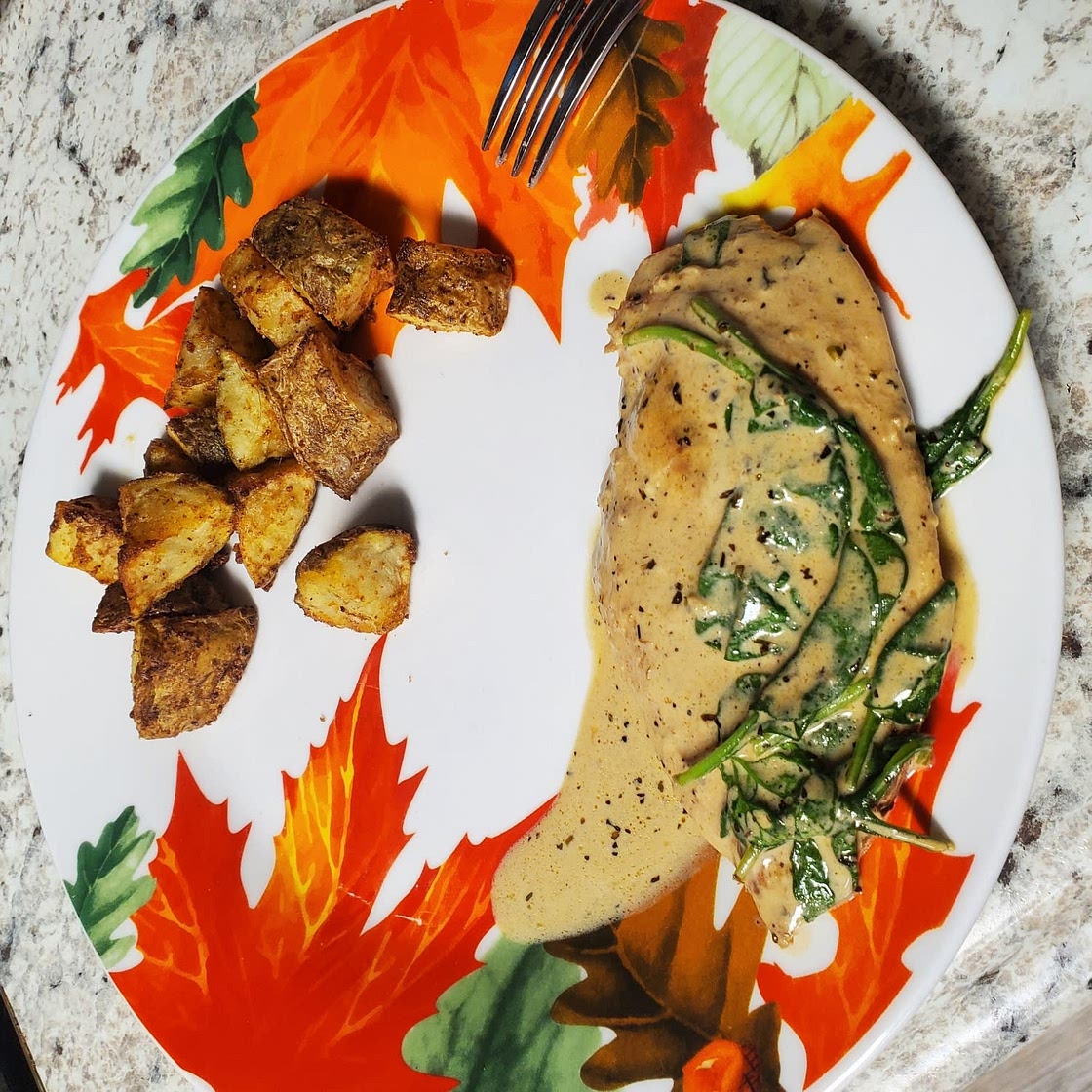 Chicken and Potatoes with Dijon Cream Sauce